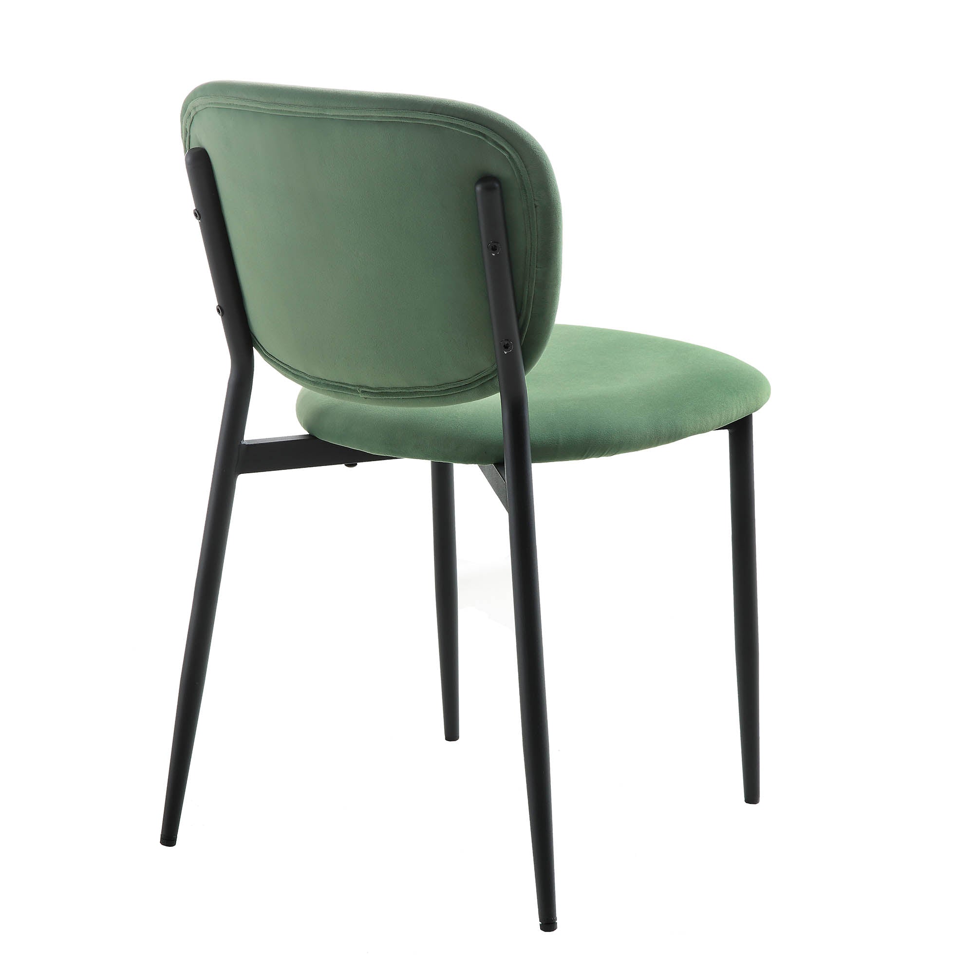 Kelmarsh Set of 2 Grass Green Velvet Upholstered Dining Chairs