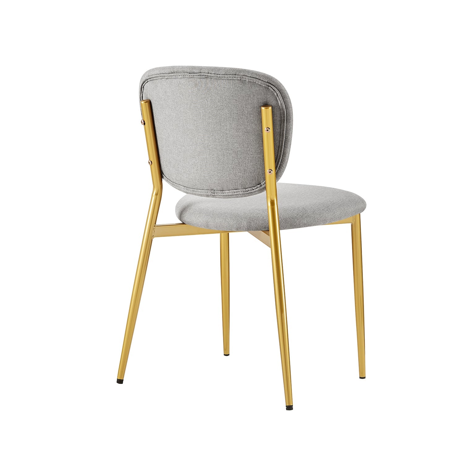 Kelmarsh Set of 2 Light Grey Fabric Upholstered Dining Chairs