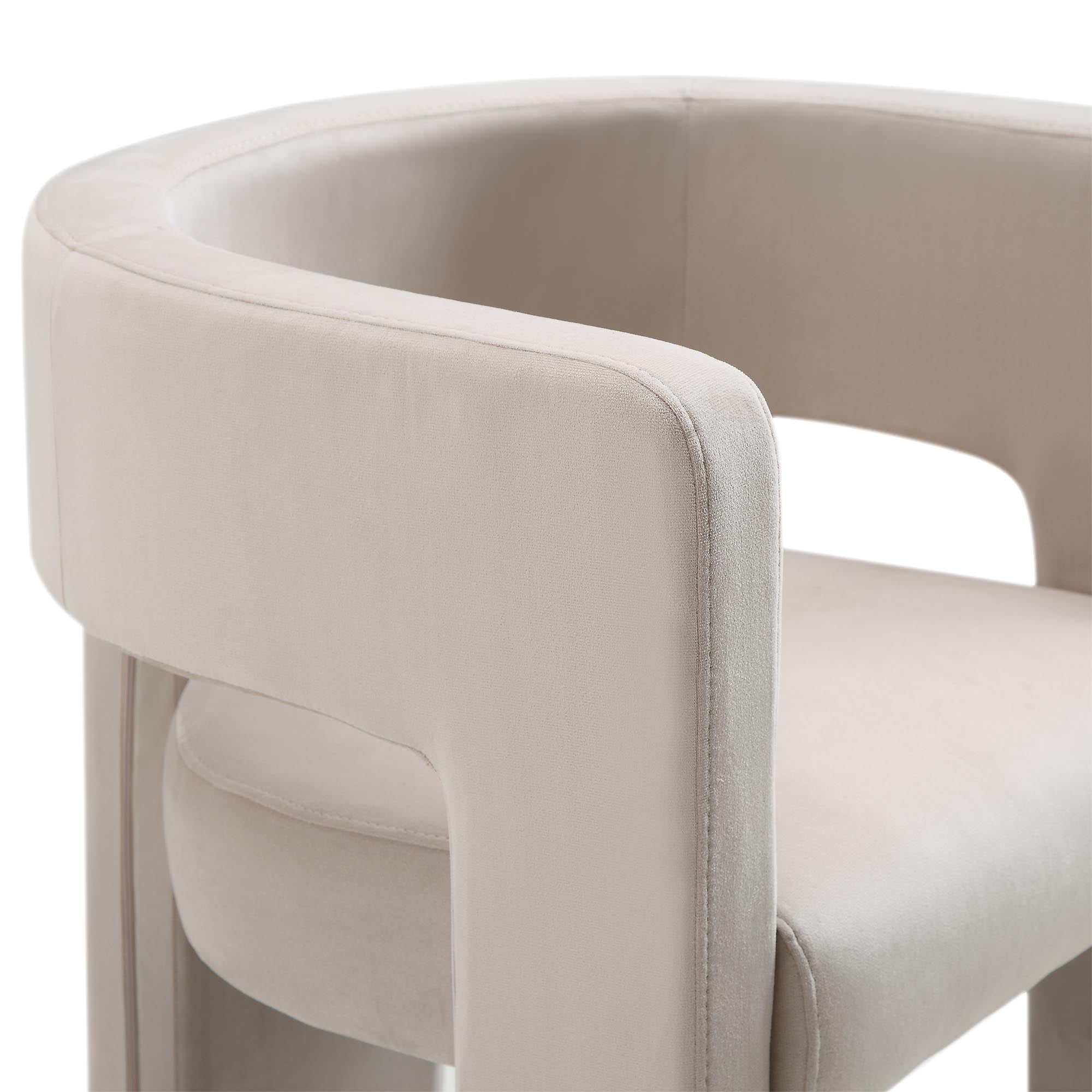 Greenwich Champagne Velvet Dining Chair