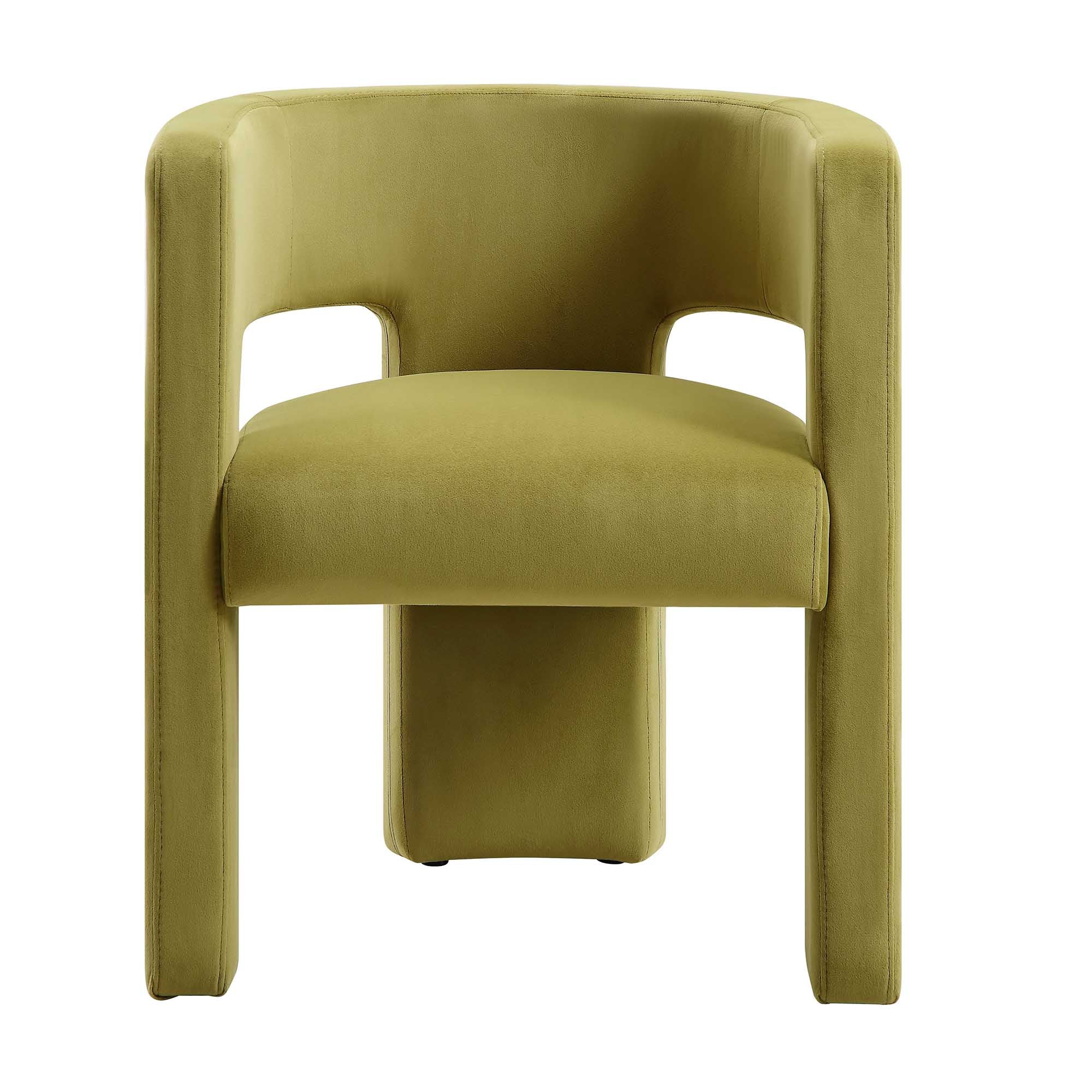 Greenwich Olive Green Velvet Dining Chair