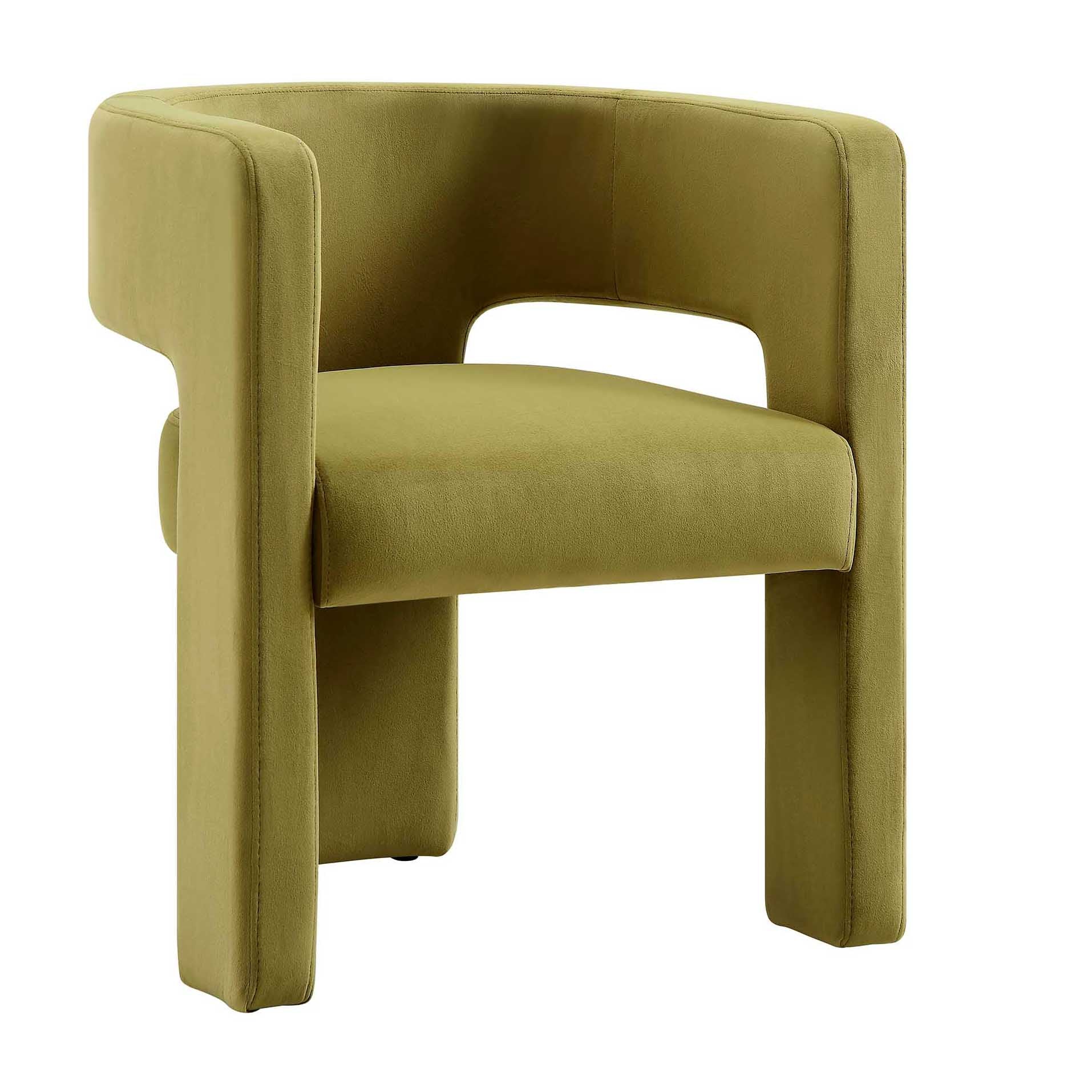 Greenwich Olive Green Velvet Dining Chair