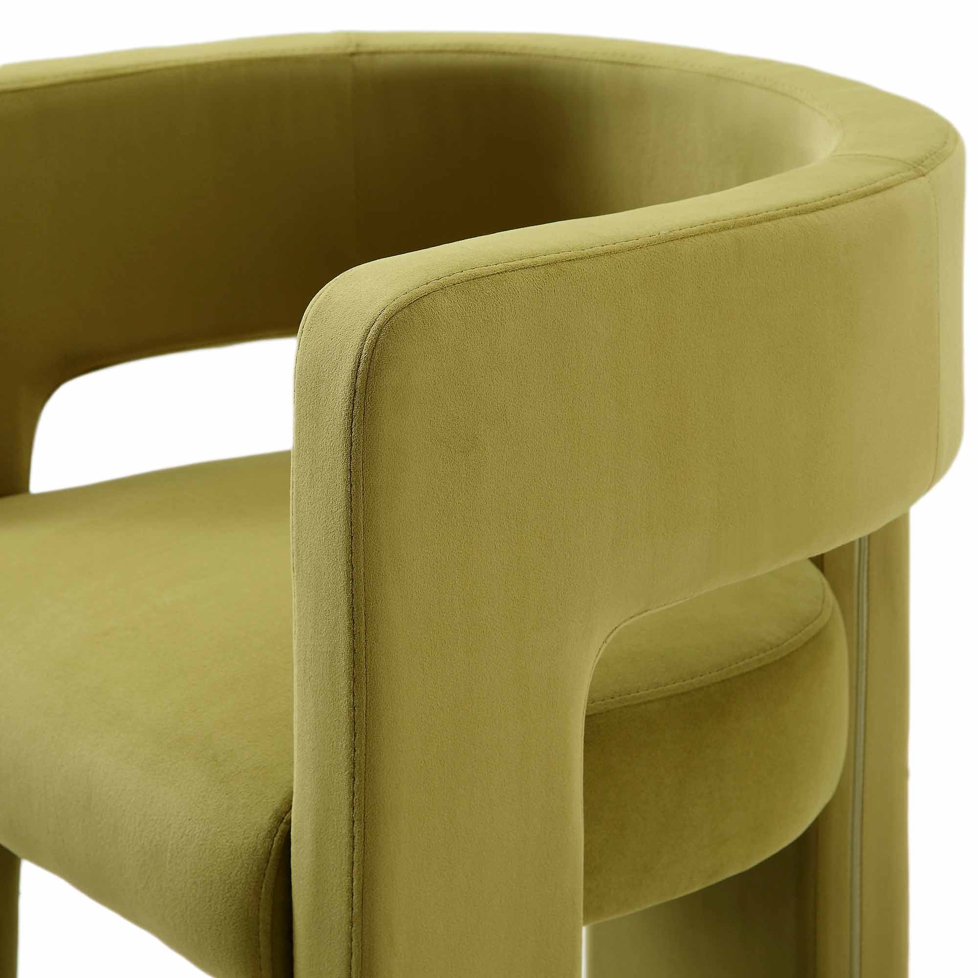 Greenwich Olive Green Velvet Dining Chair