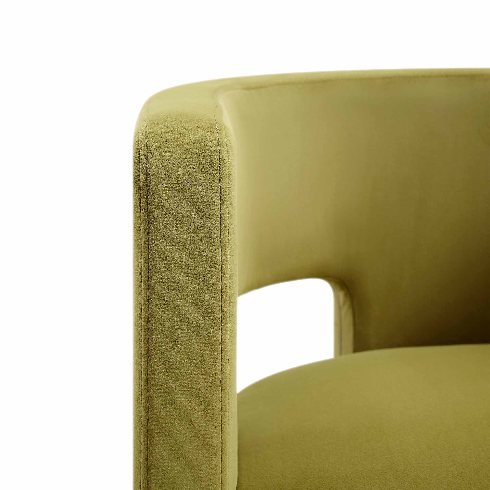 Greenwich Olive Green Velvet Dining Chair