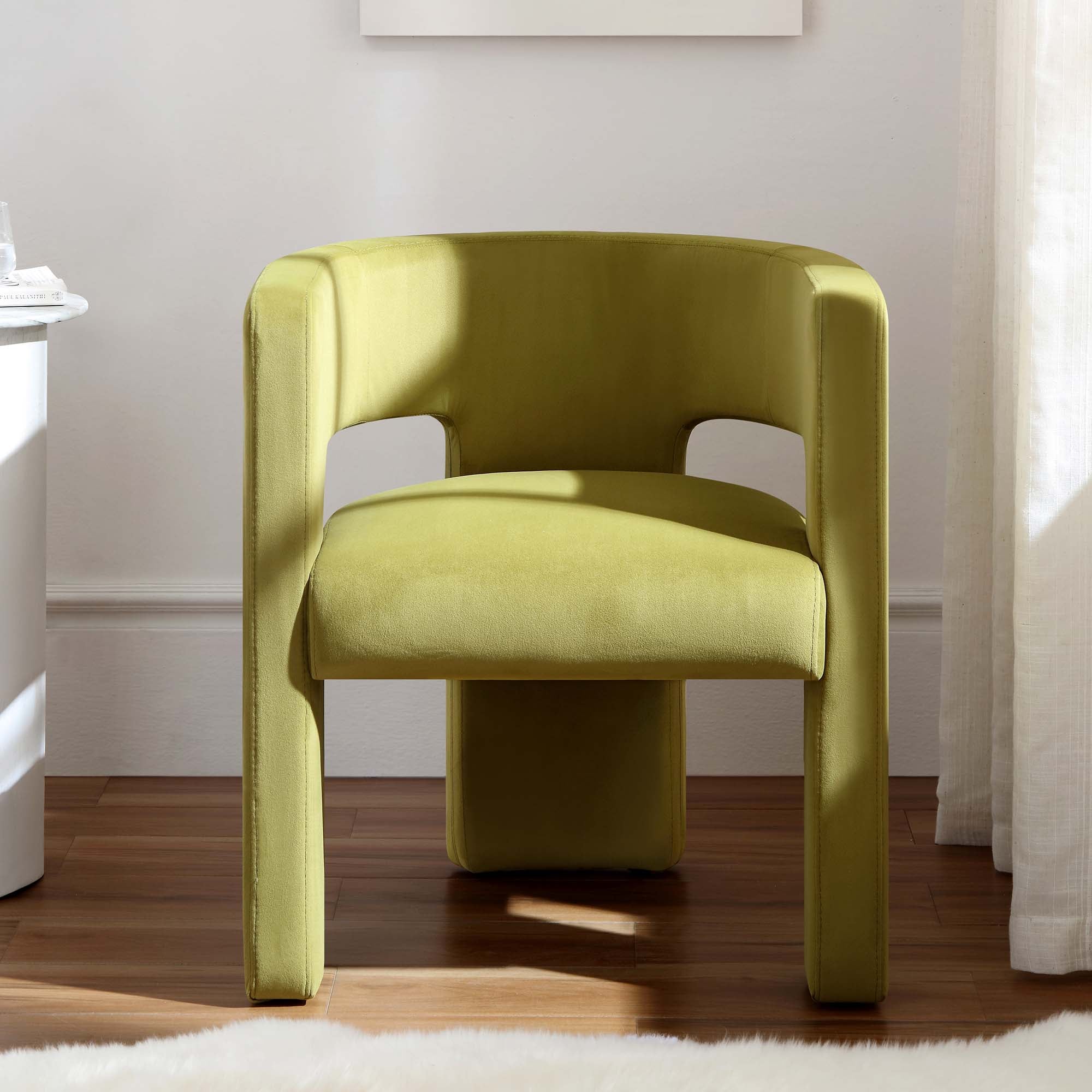 Greenwich Olive Green Velvet Dining Chair