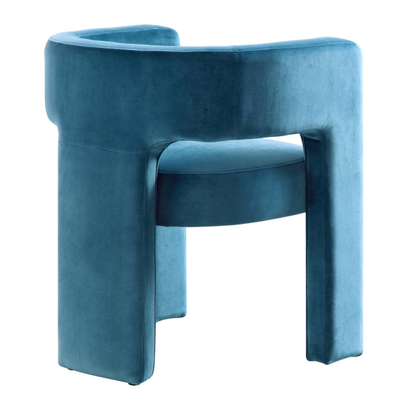 Greenwich Air Force Blue Velvet Dining Chair