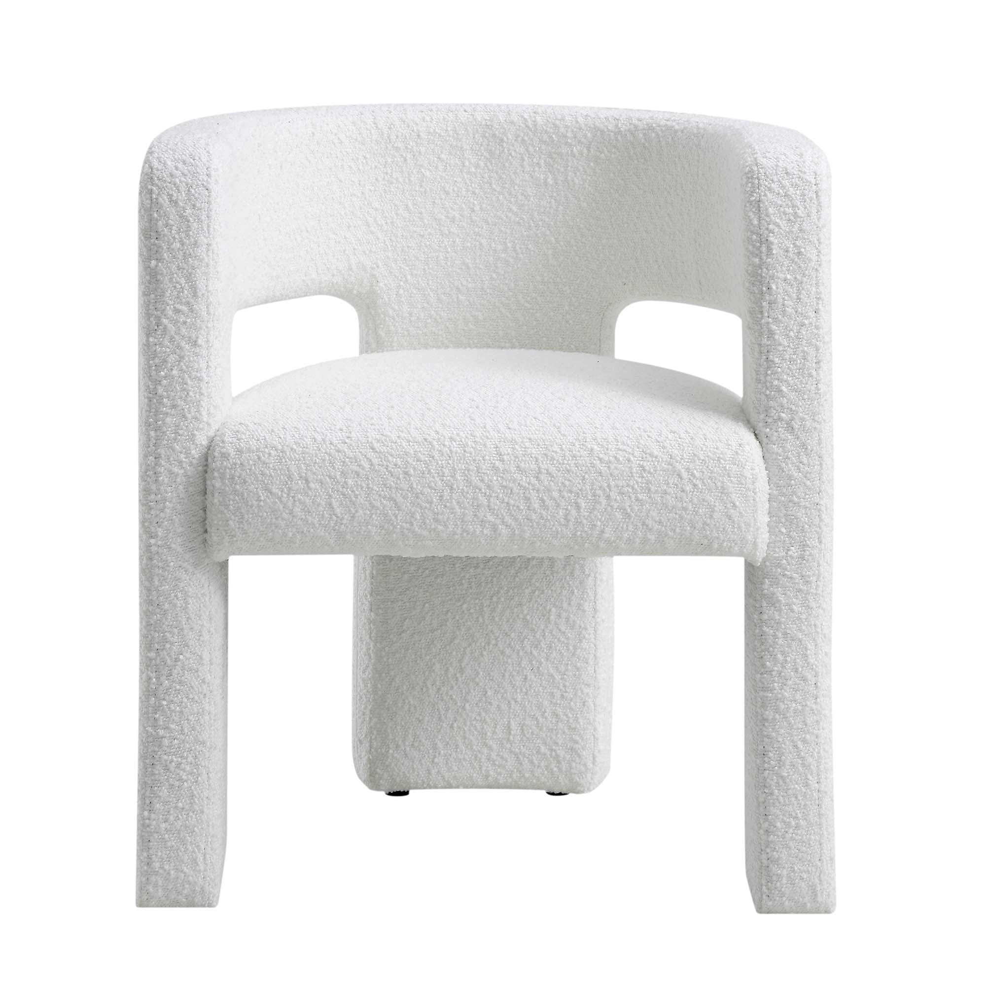 Greenwich White Boucle Dining Chair