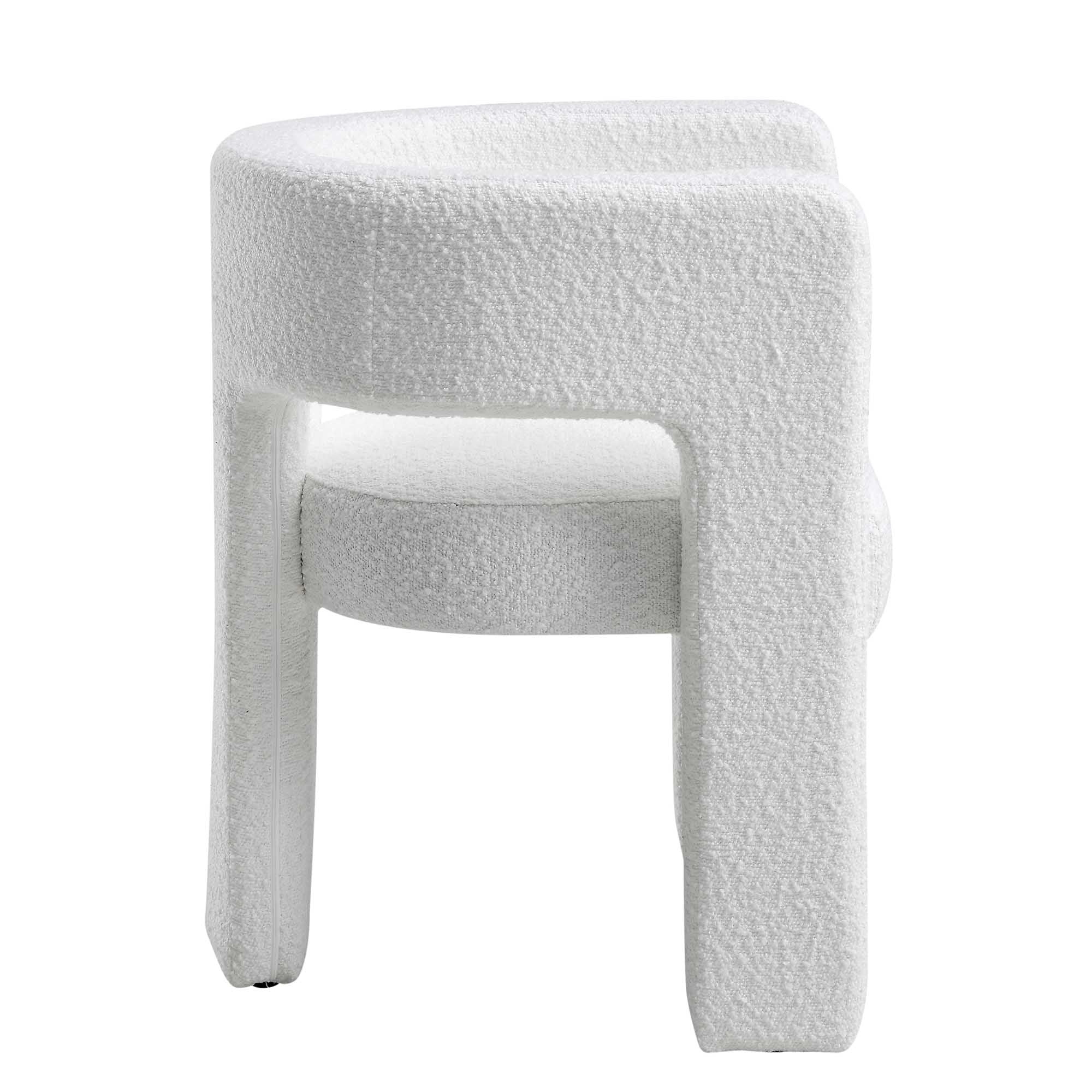 Greenwich White Boucle Dining Chair