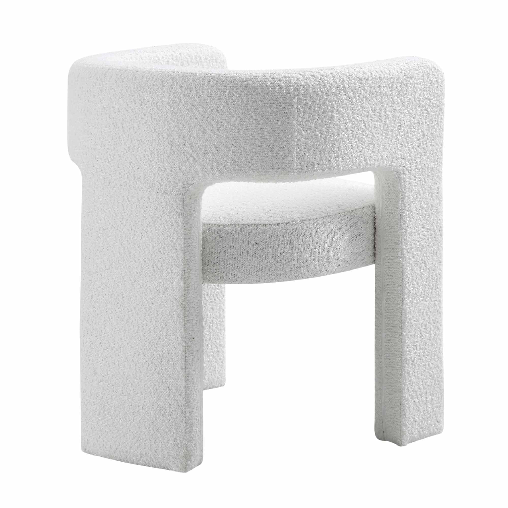 Greenwich White Boucle Dining Chair