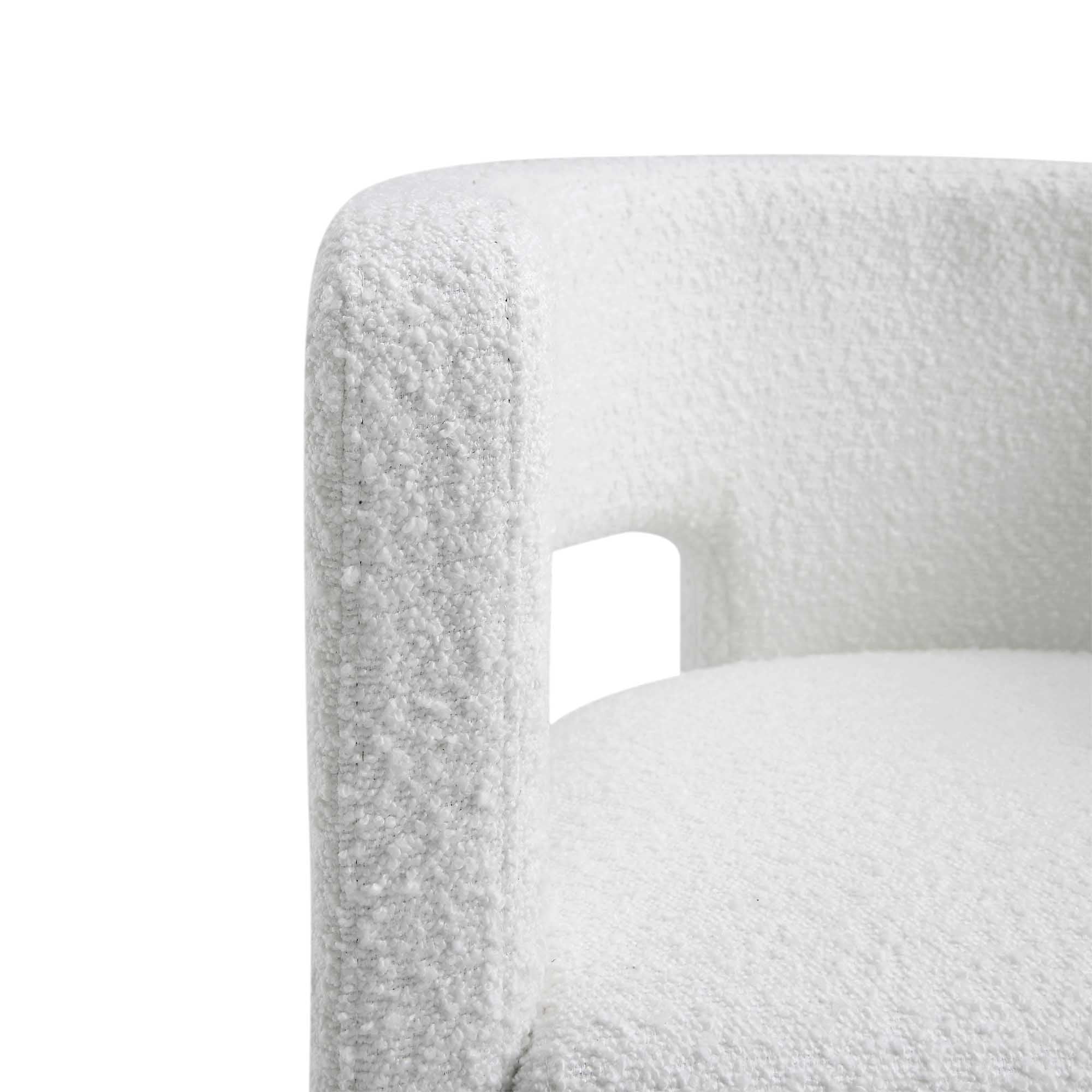 Greenwich White Boucle Dining Chair