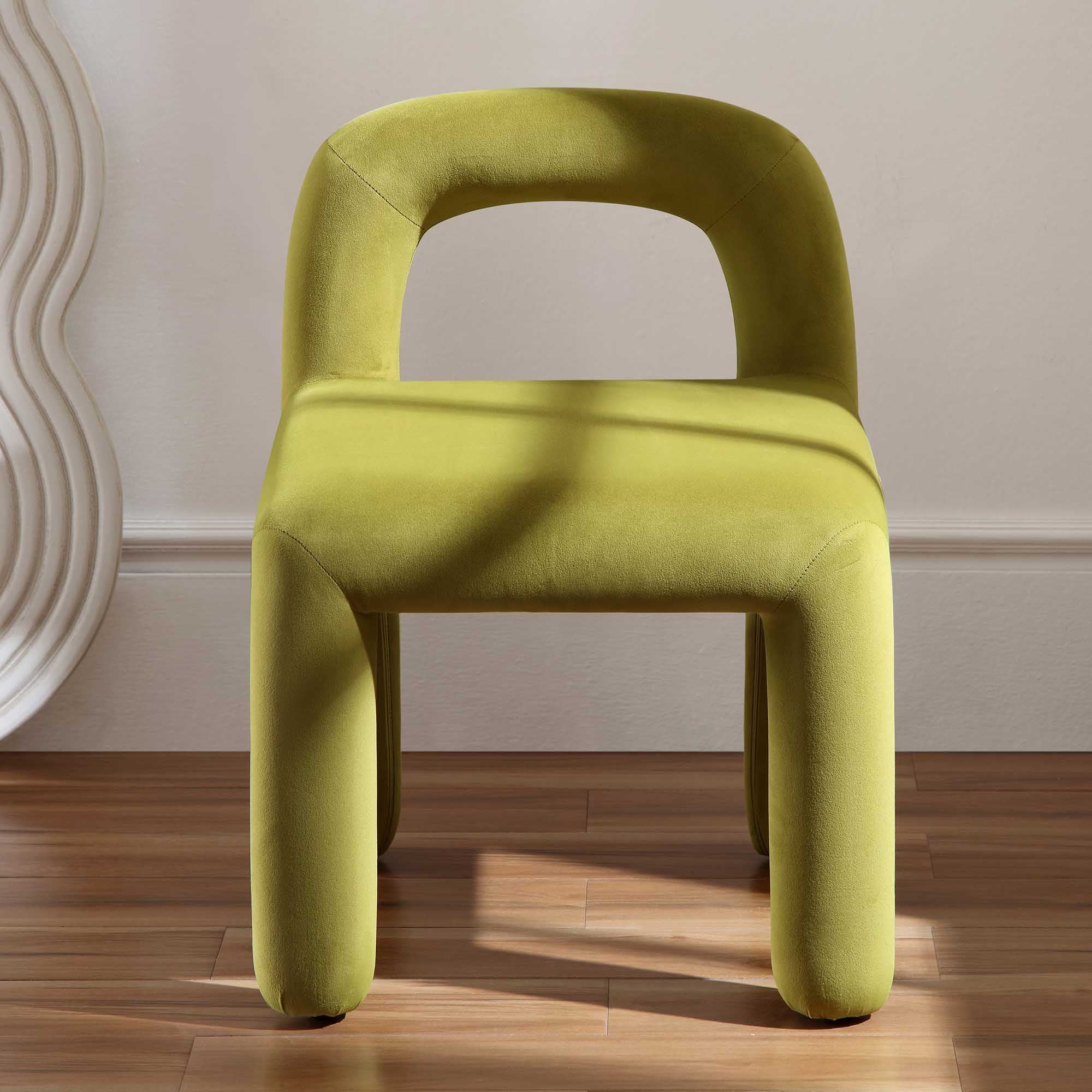 Libby Olive Green Velvet Dining Chair