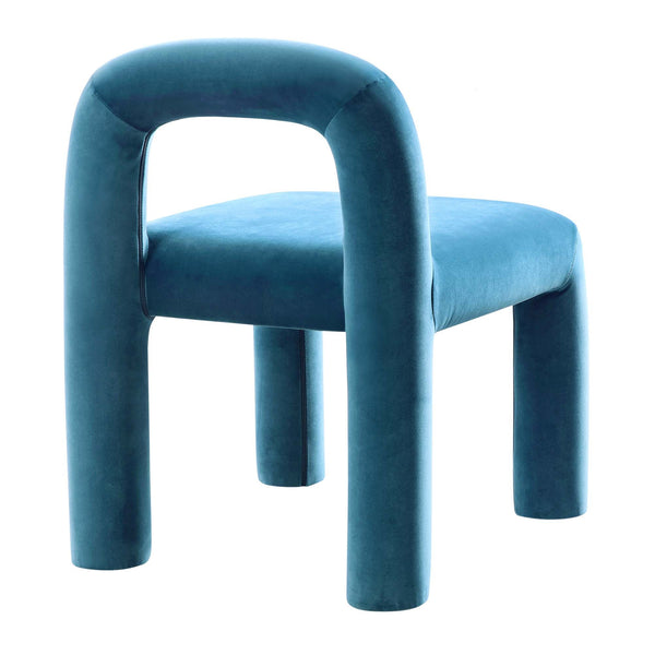 Libby Air Force Blue Velvet Dining Chair