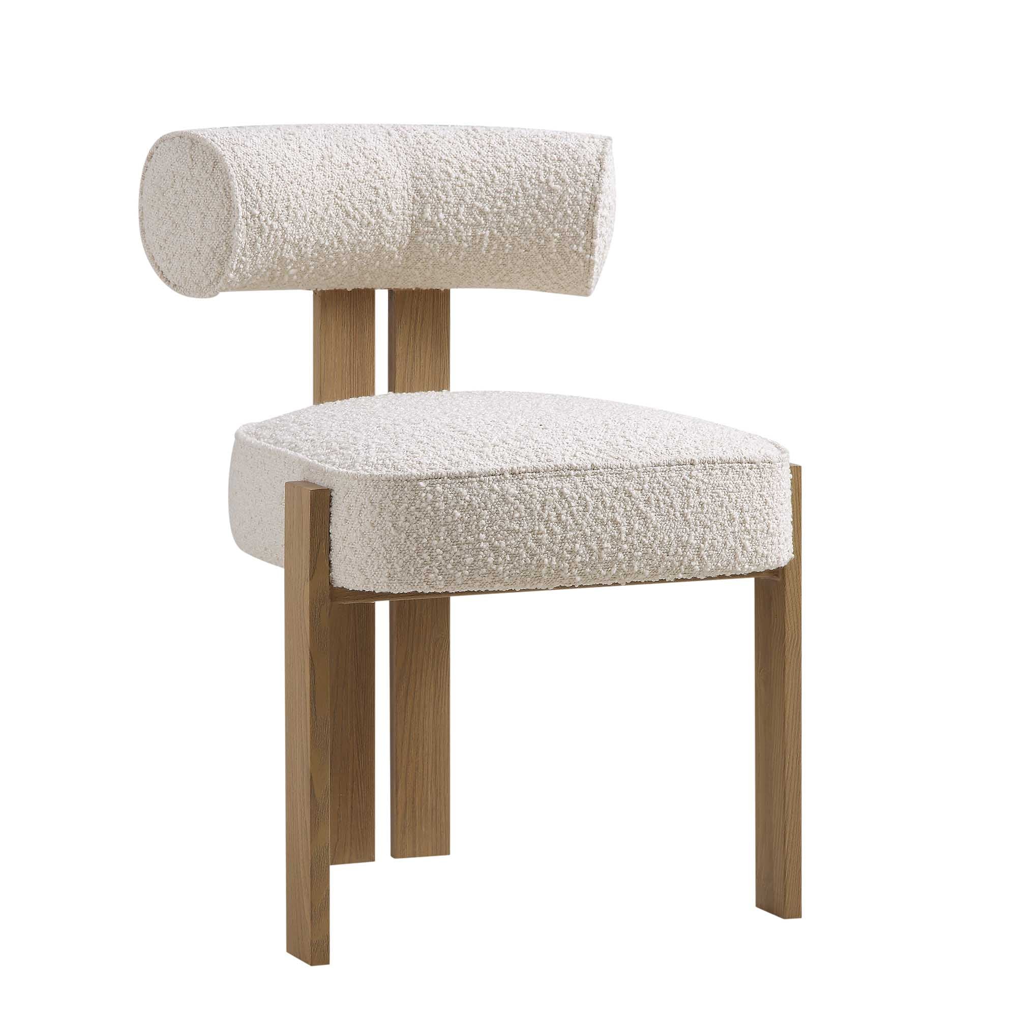 Ophelia Ecru Boucle Dining Chair