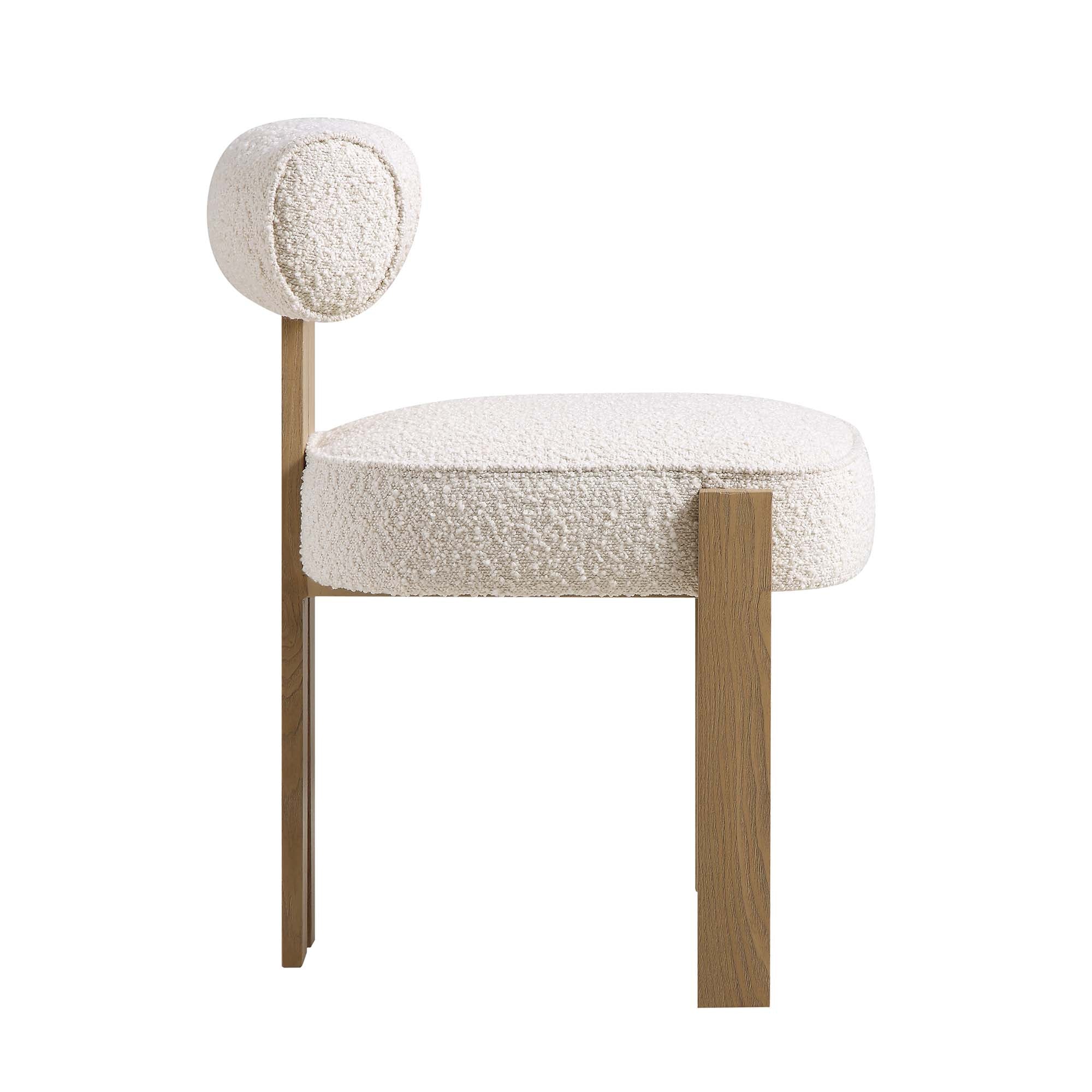 Ophelia Ecru Boucle Dining Chair