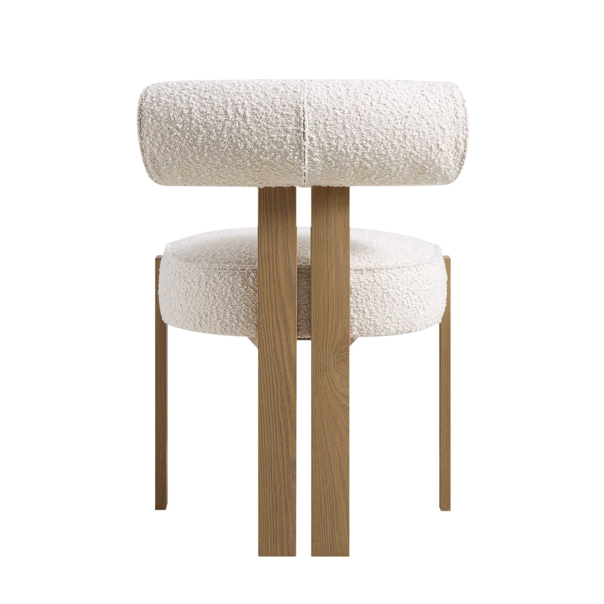 Ophelia Ecru Boucle Dining Chair