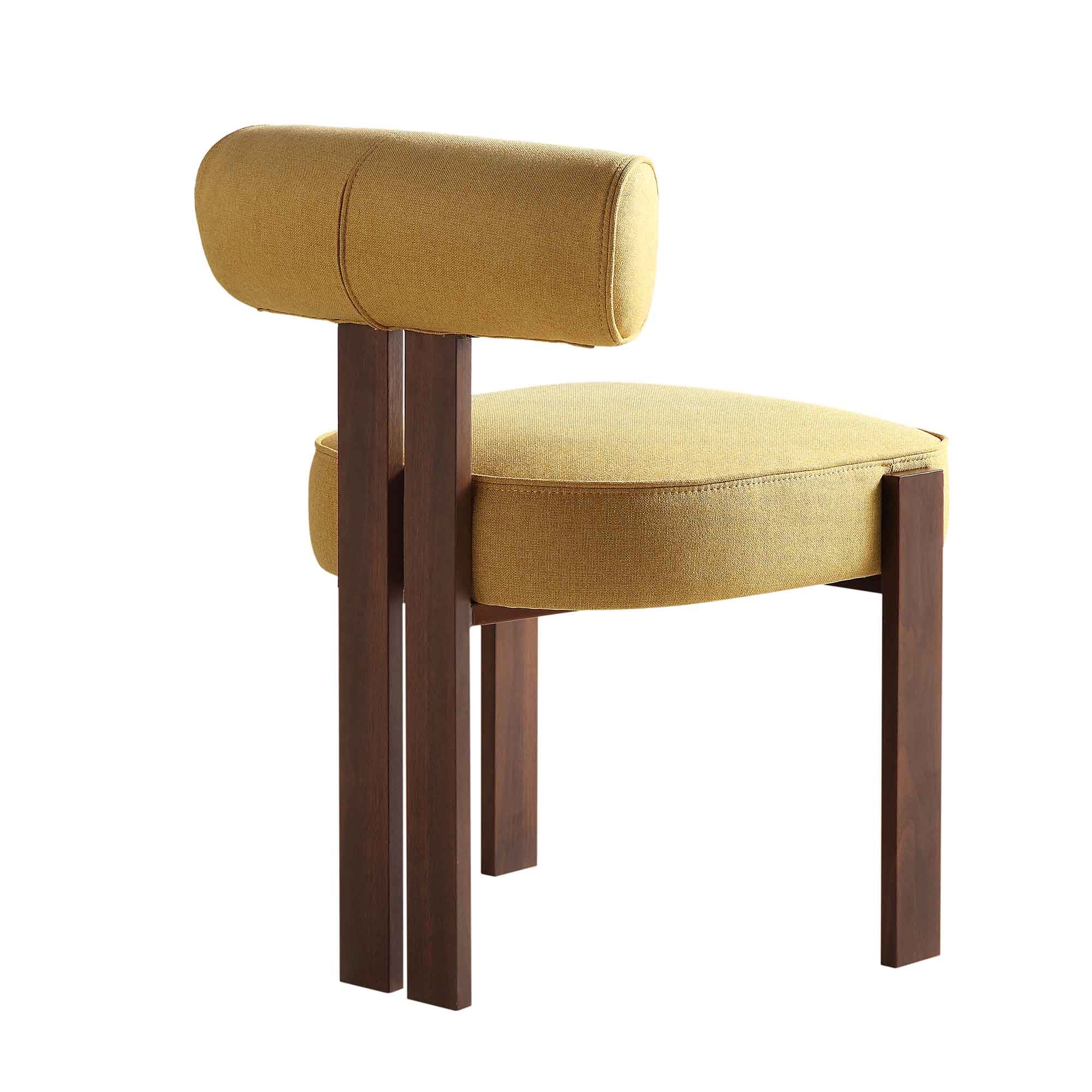 Ophelia Honey Gold Fabric Dining Chair