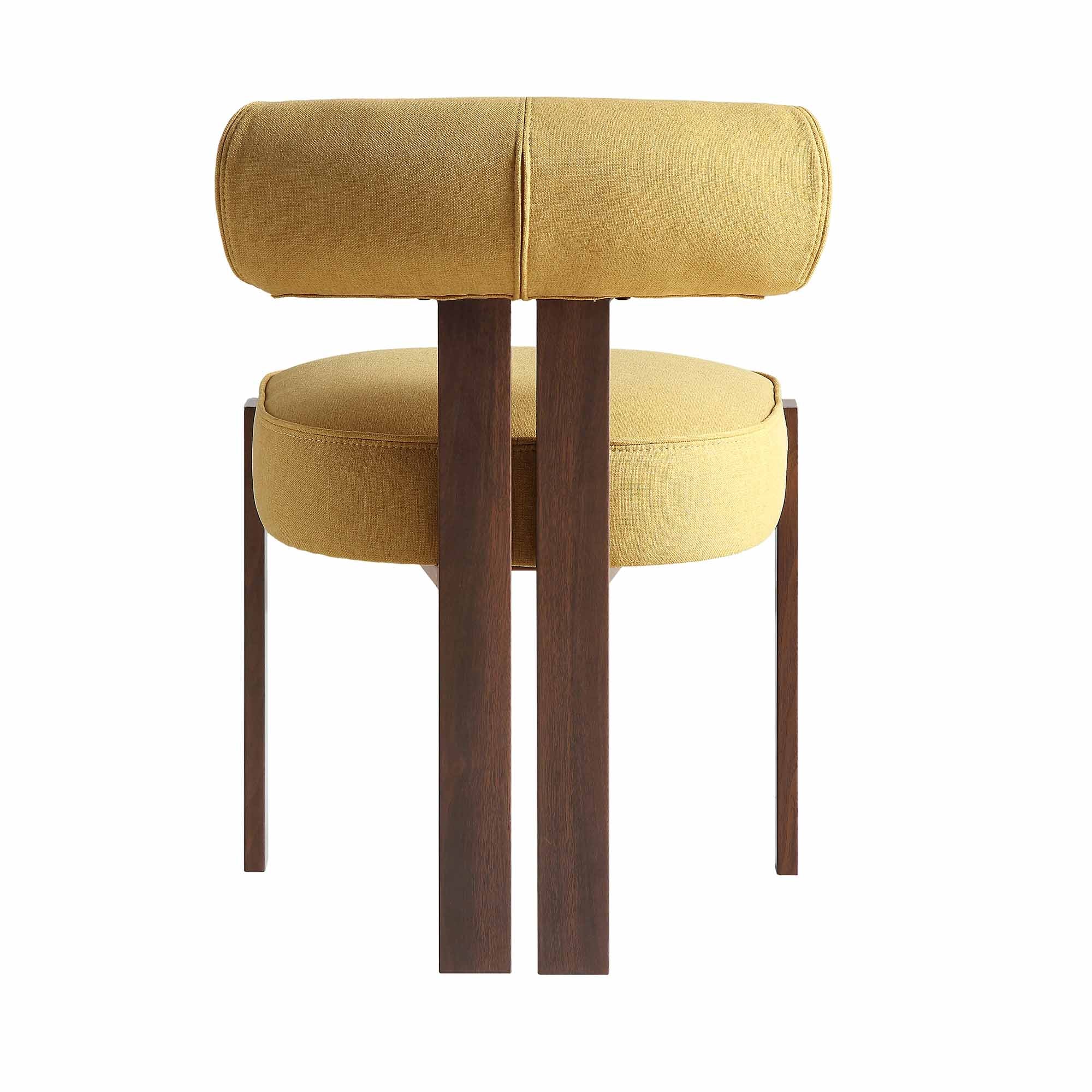 Ophelia Honey Gold Fabric Dining Chair