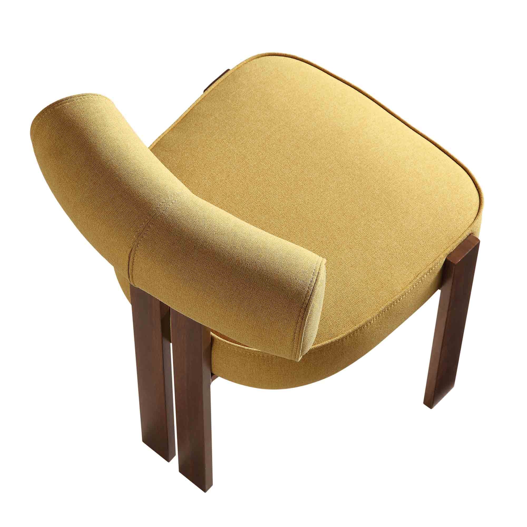 Ophelia Honey Gold Fabric Dining Chair