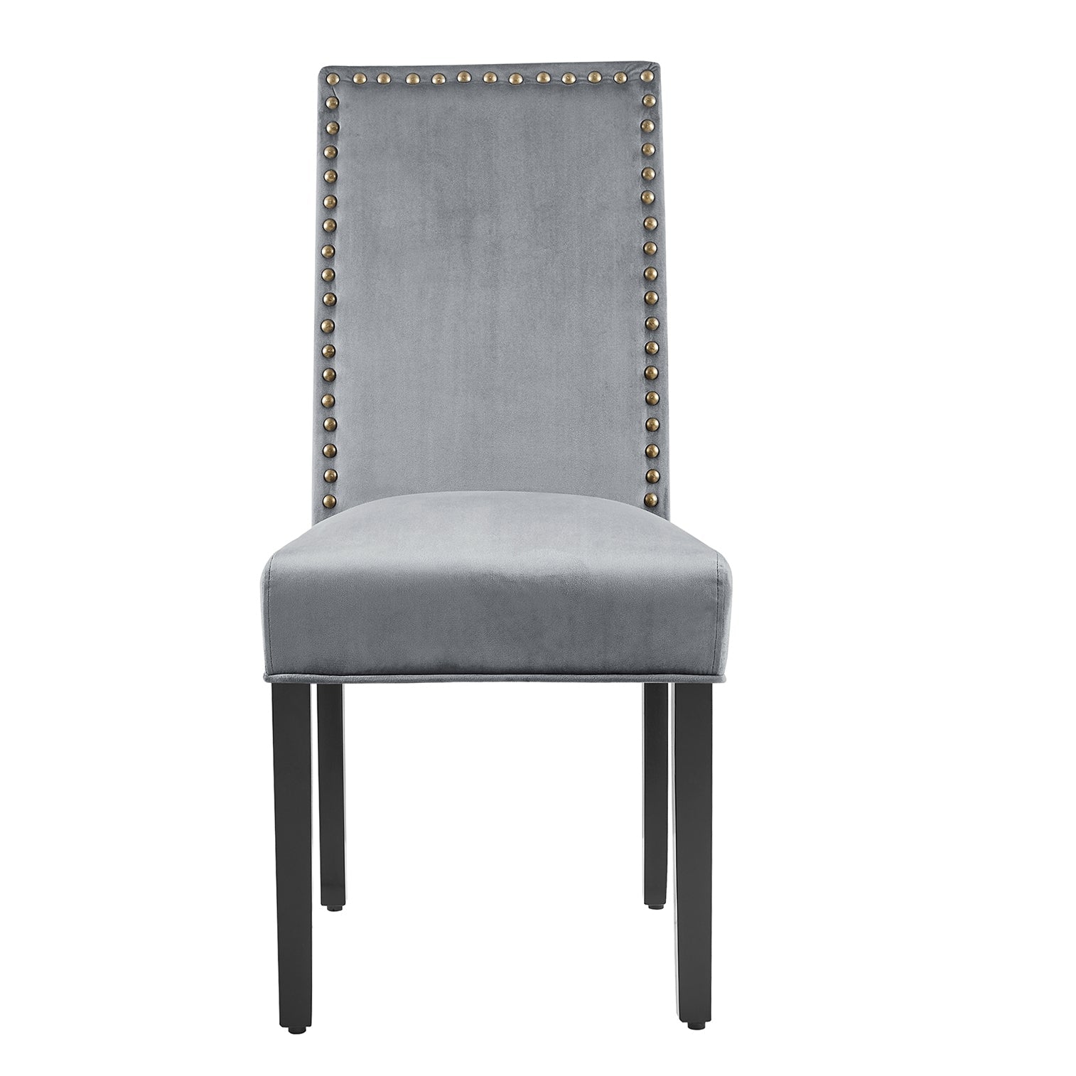 Maidwell Set of 2 Grey Velvet Dining Chairs