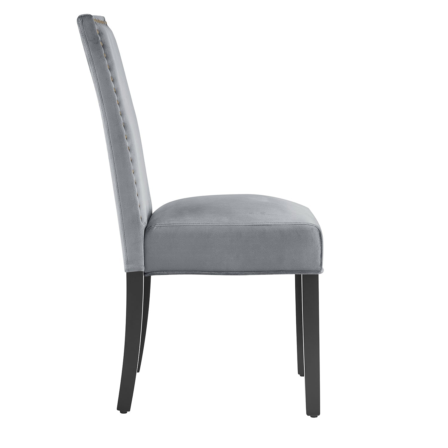 Maidwell Set of 2 Grey Velvet Dining Chairs