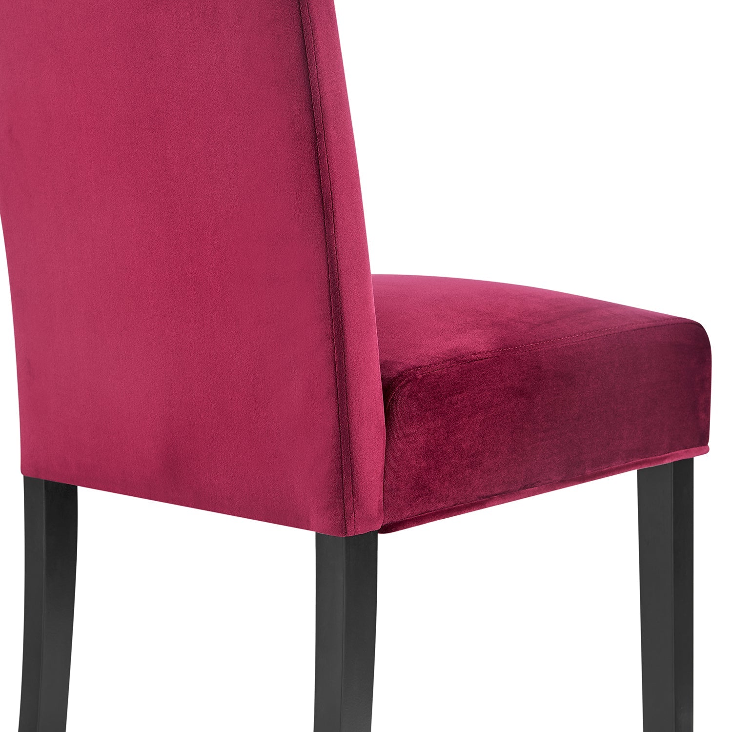 Maidwell Set of 2 Crimson Red Velvet Dining Chairs