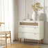 Anya Woven Rattan 3 Drawer Dresser in White