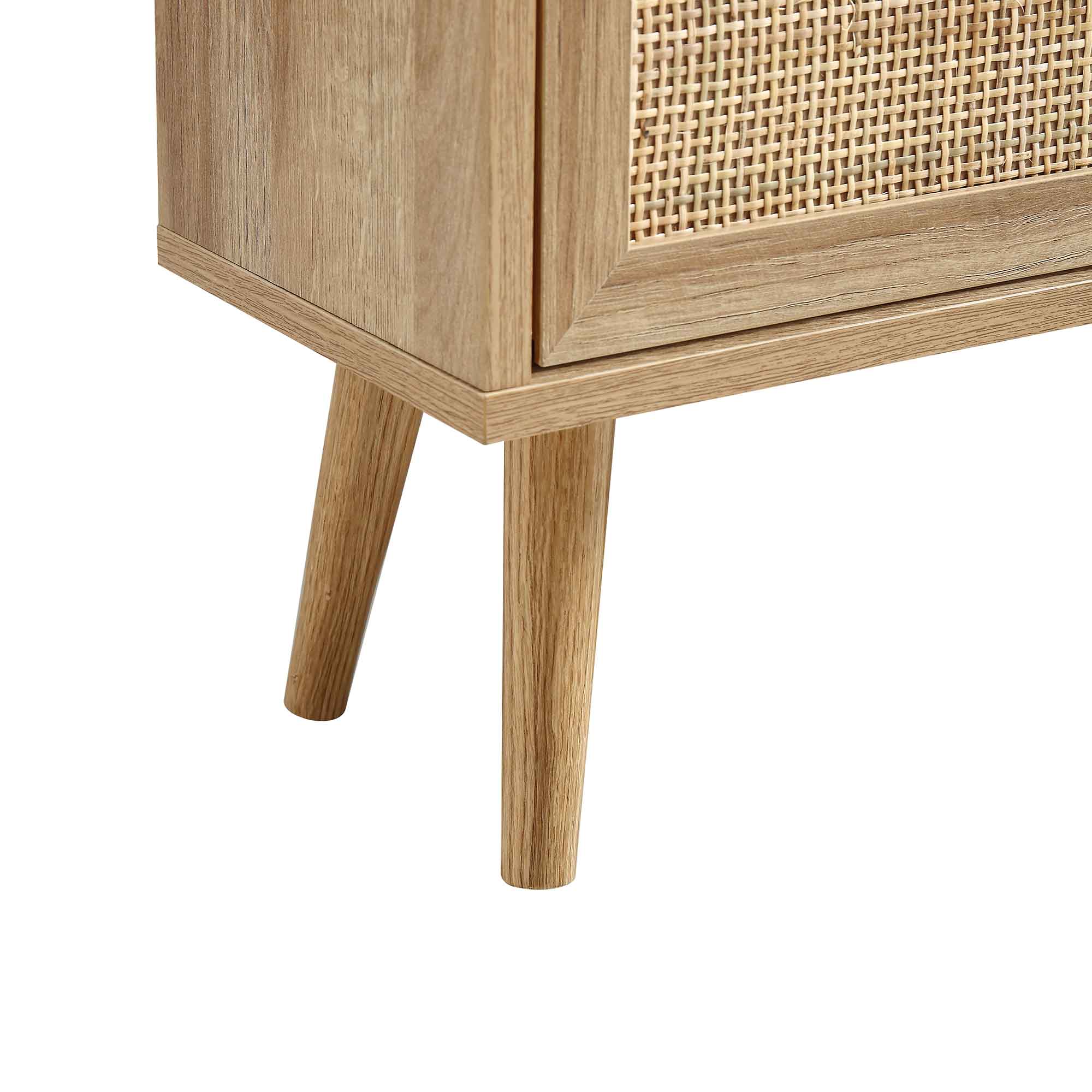 Frances Rattan 3 Tier Shoe Cabinet, Natural