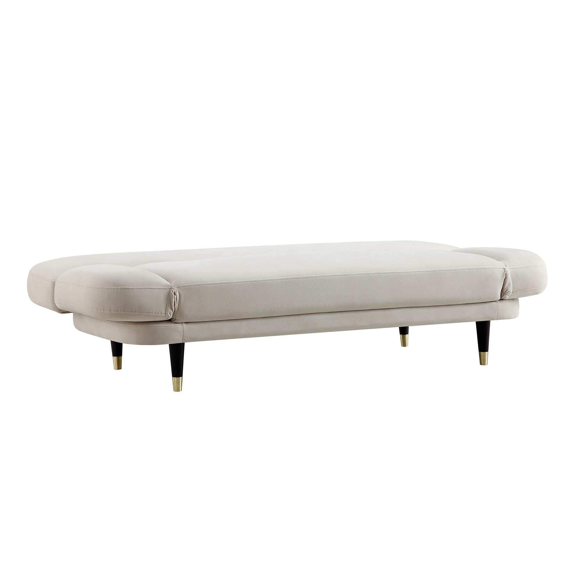 Solna 2-Seater Sofa Bed, Champagne Velvet