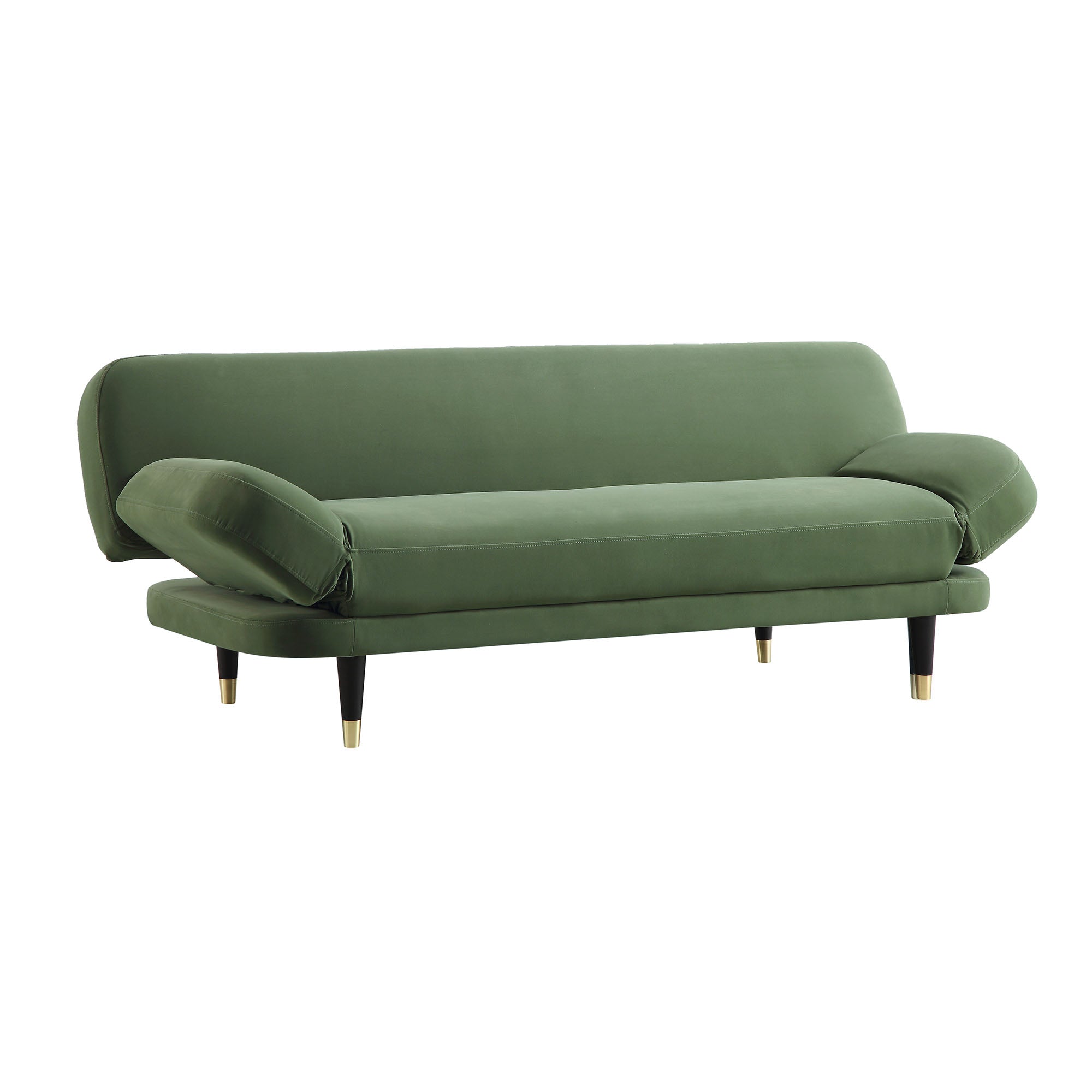 Solna 2-Seater Sofa Bed, Moss Green Velvet