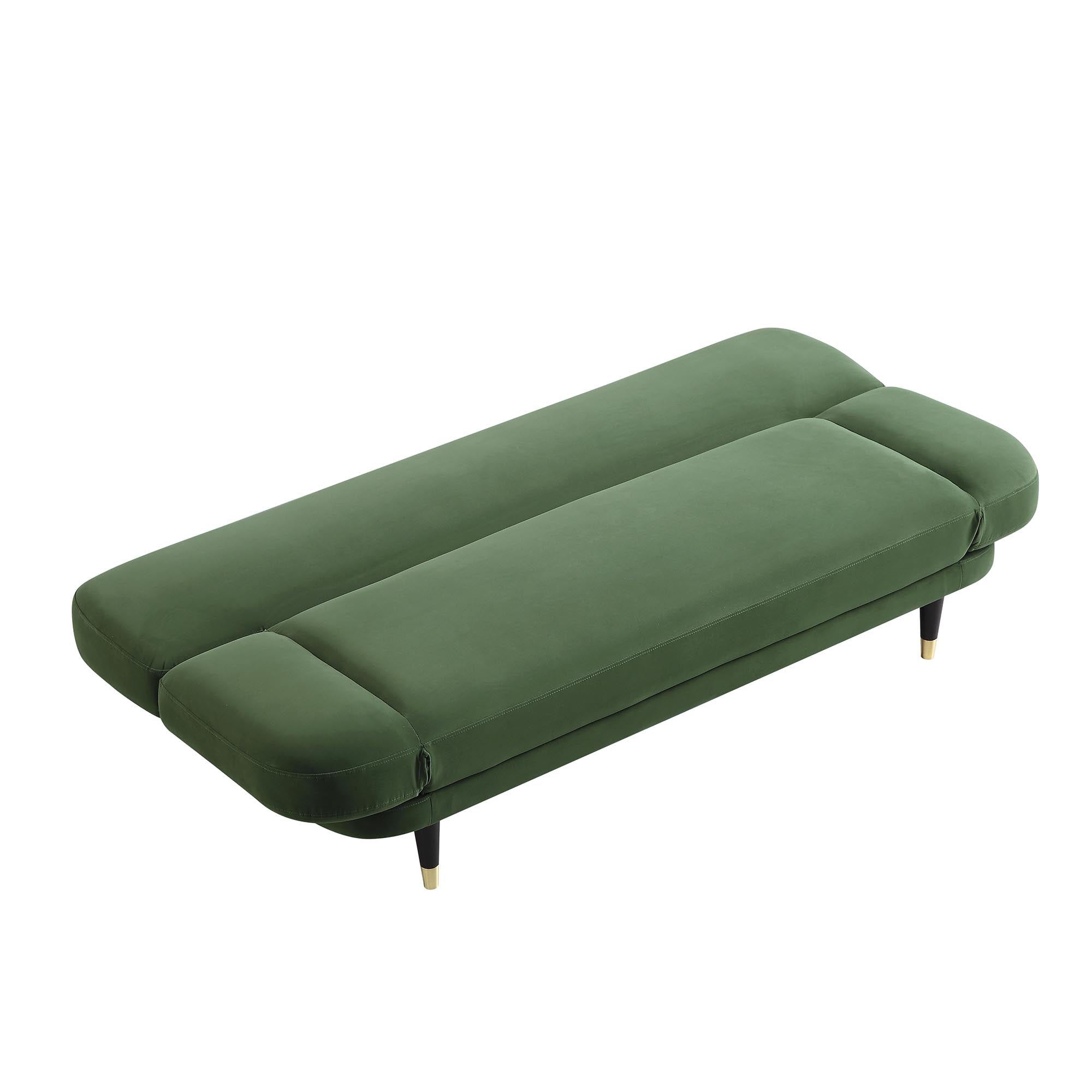 Solna 2-Seater Sofa Bed, Moss Green Velvet