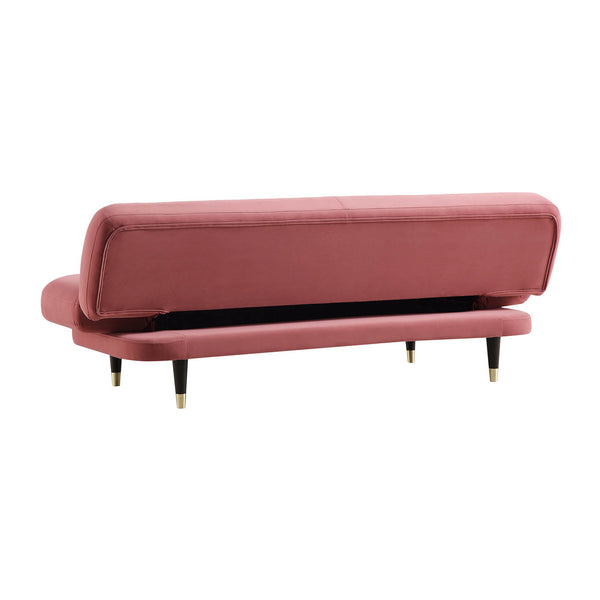 Solna 2-Seater Sofa Bed, Dusty Rose Velvet