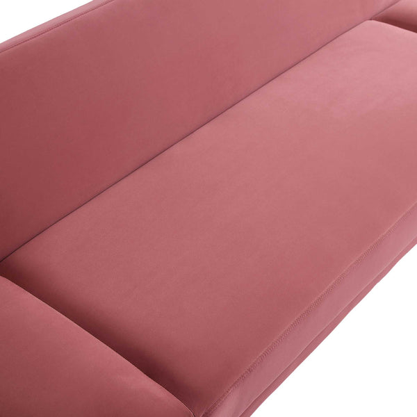 Solna 2-Seater Sofa Bed, Dusty Rose Velvet