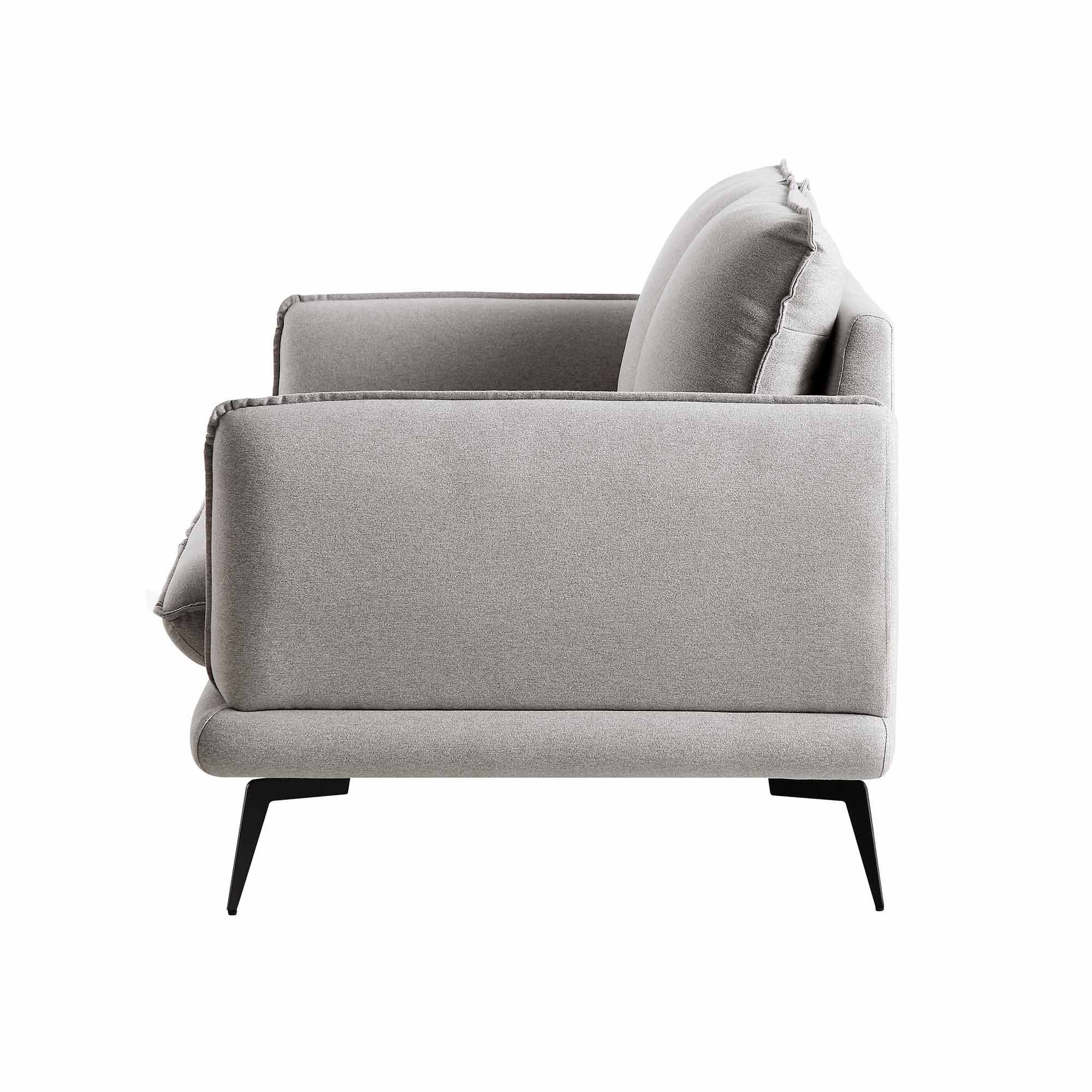 Obriel Grey Marl Fabric Sofa, 3-Seater