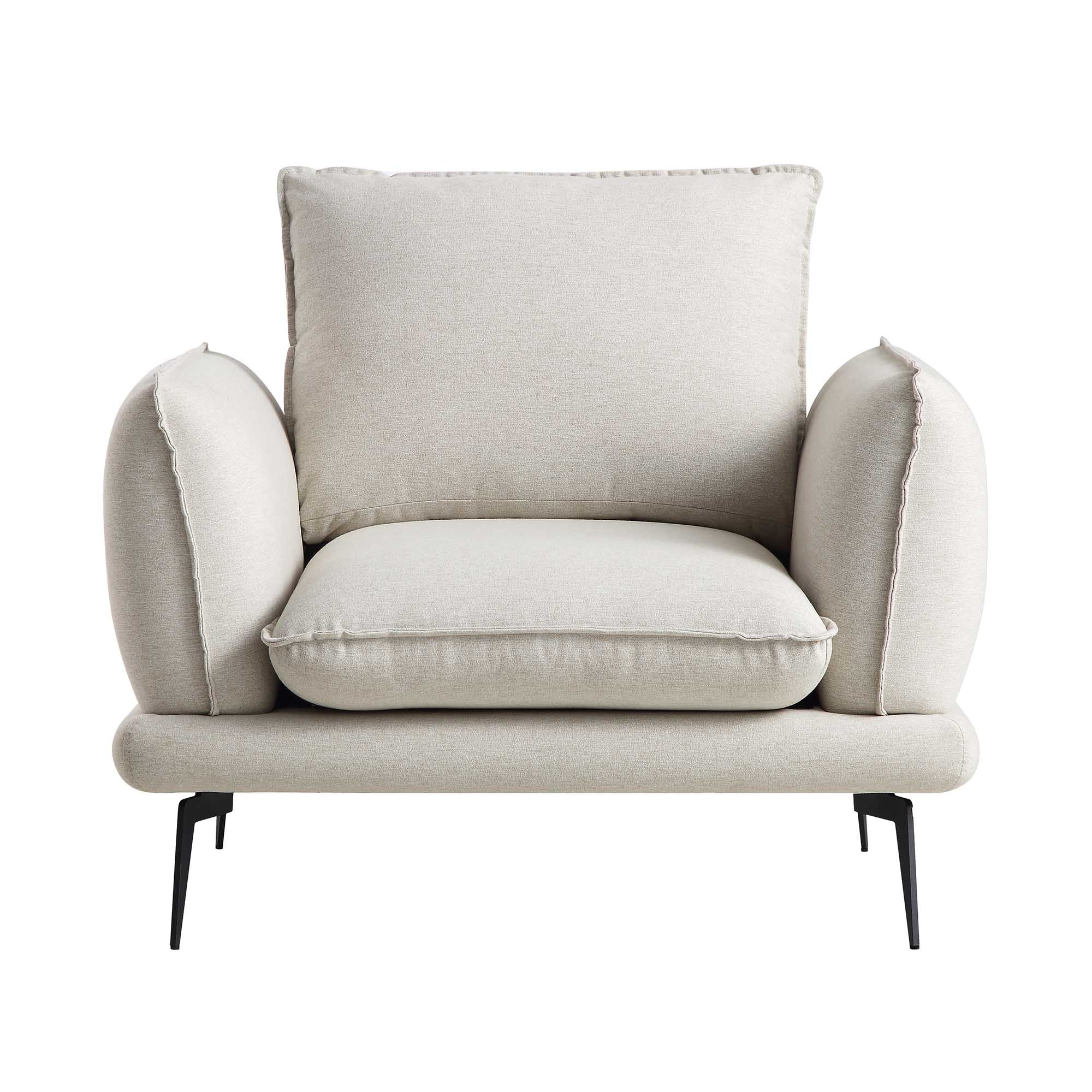 Obriel Oatmeal Fabric Armchair