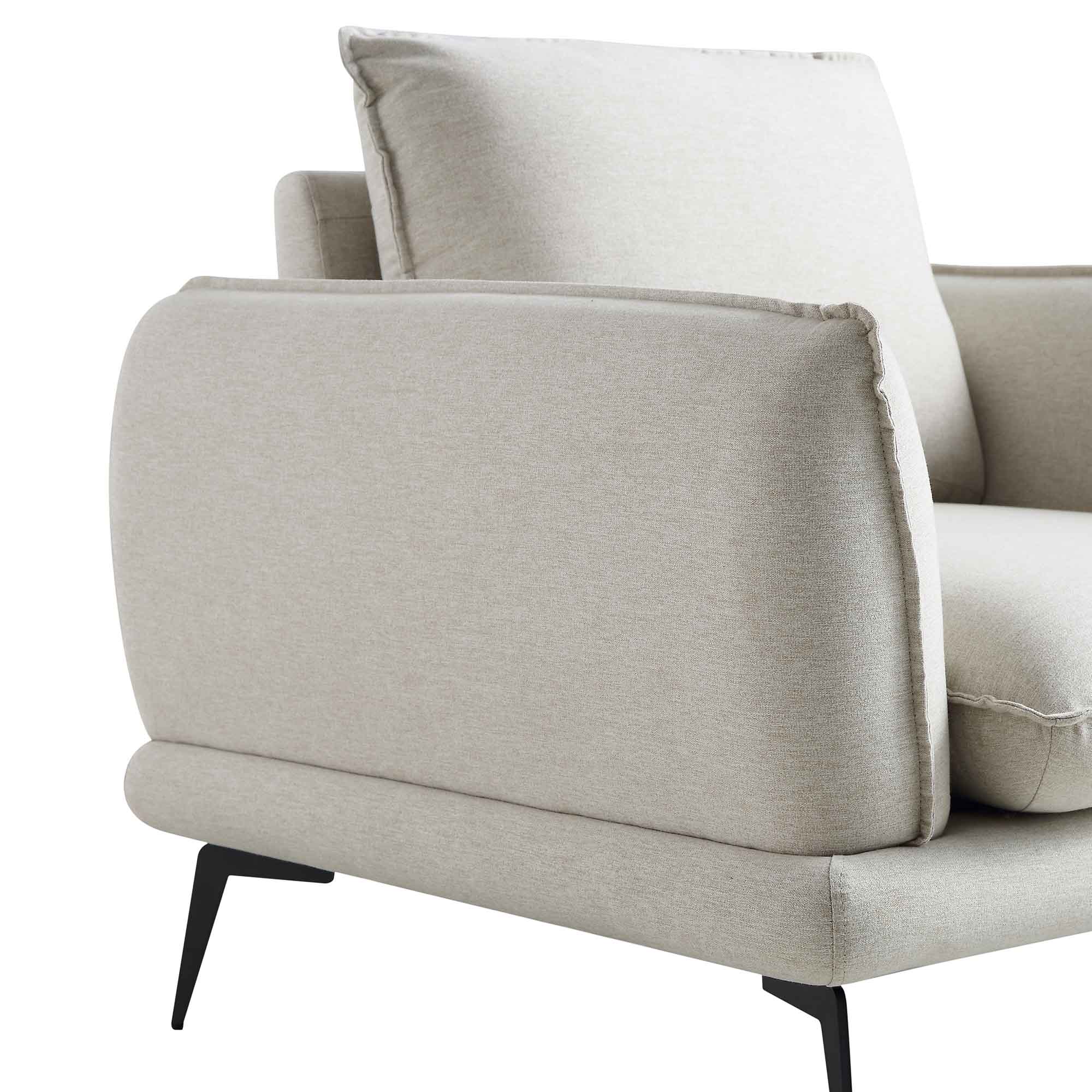 Obriel Oatmeal Fabric Armchair