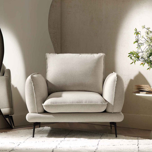 Obriel Oatmeal Fabric Armchair