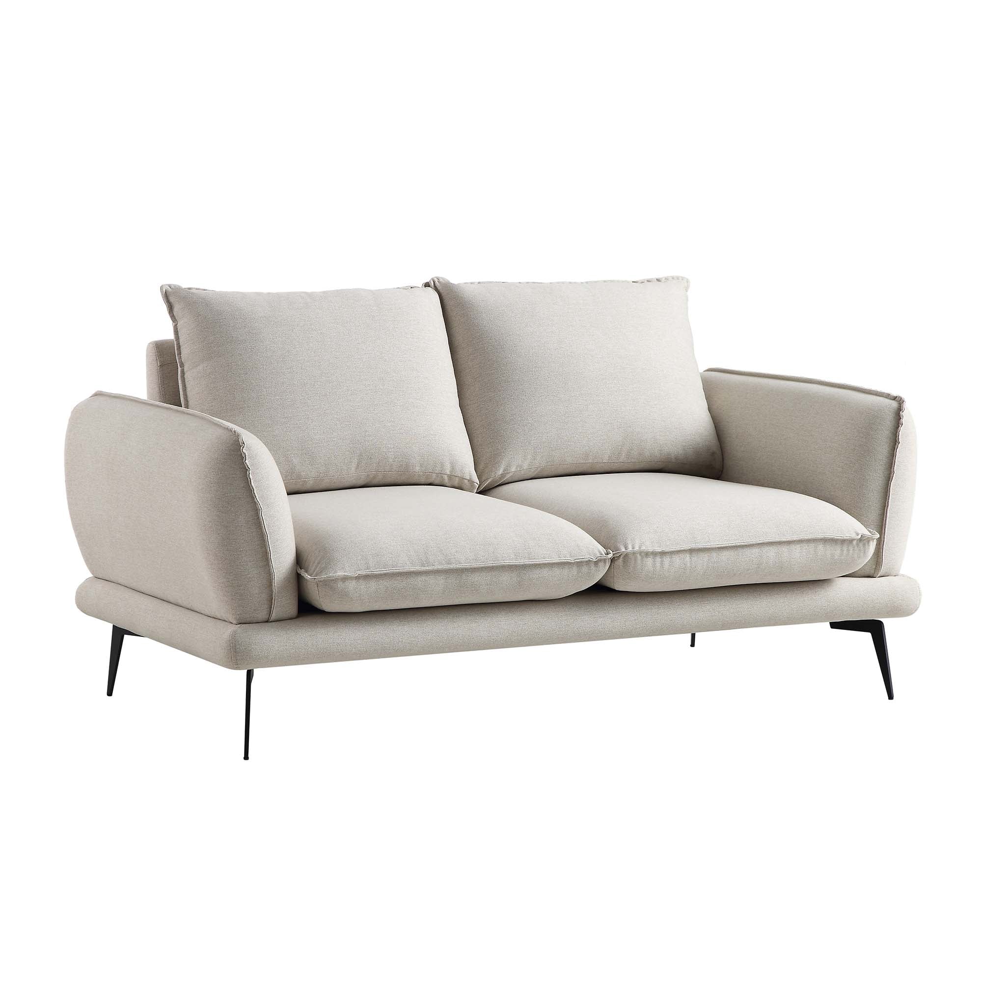 Obriel Oatmeal Fabric Sofa, 2-Seater