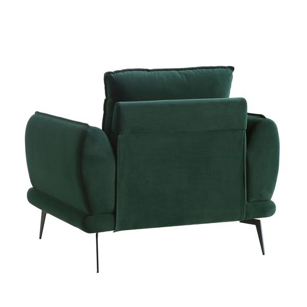 Obriel Forest Green Velvet Armchair