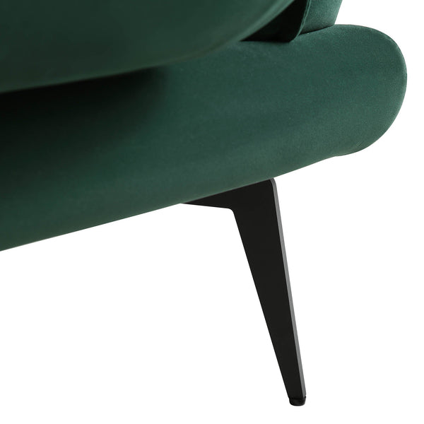 Obriel Forest Green Velvet Armchair