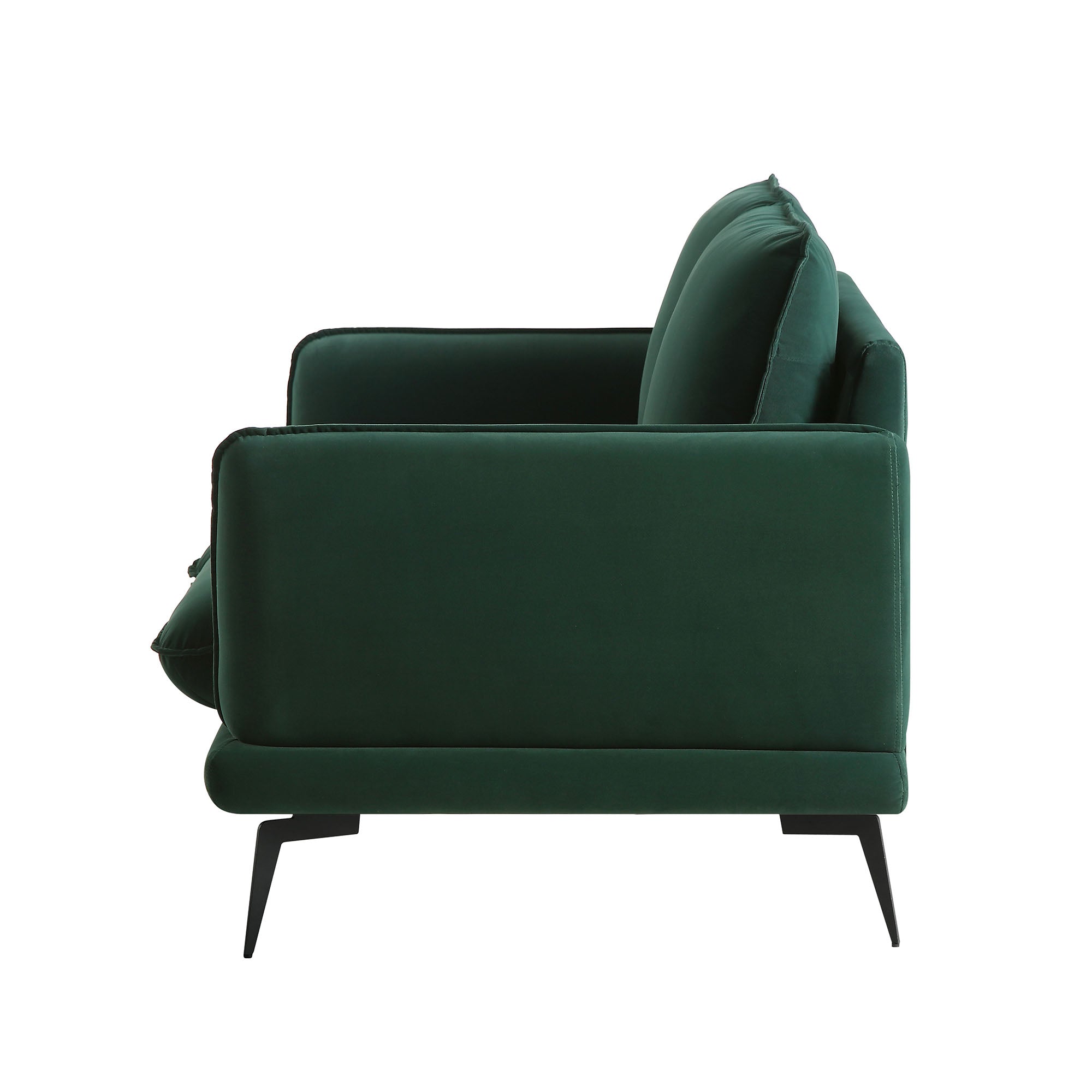 Obriel Forest Green Velvet Sofa, 2-Seater