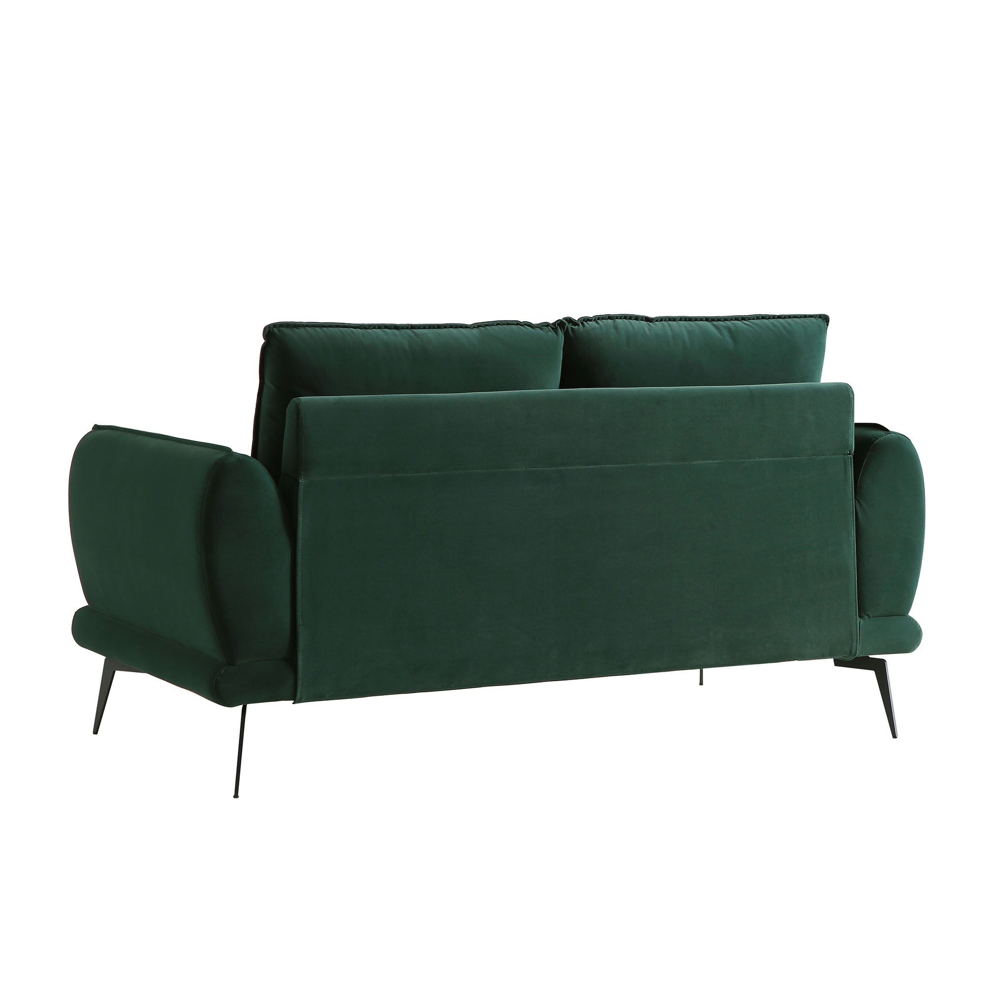 Obriel Forest Green Velvet Sofa, 2-Seater