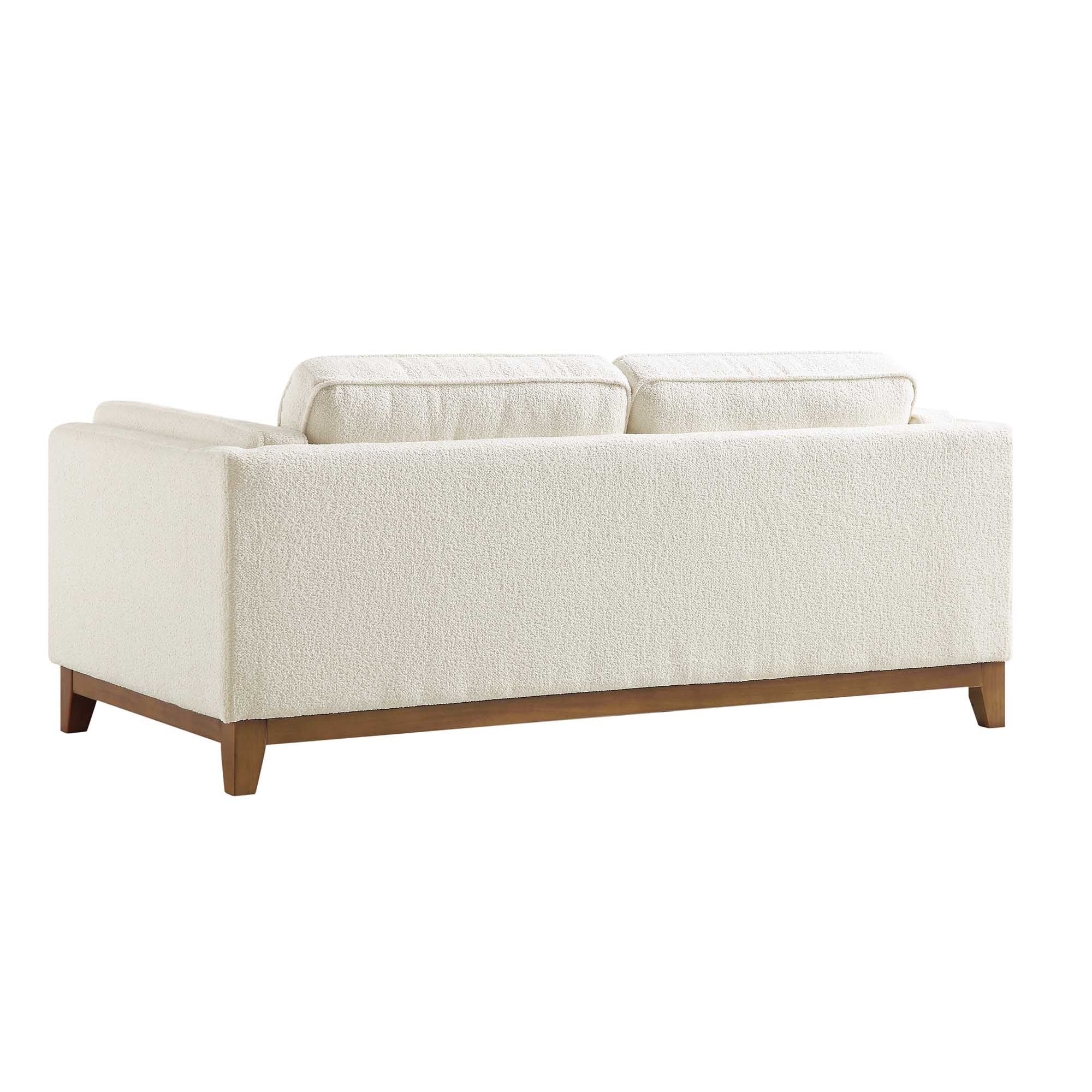 Dipley Beige Boucle Fabric Sofa, 2-Seater