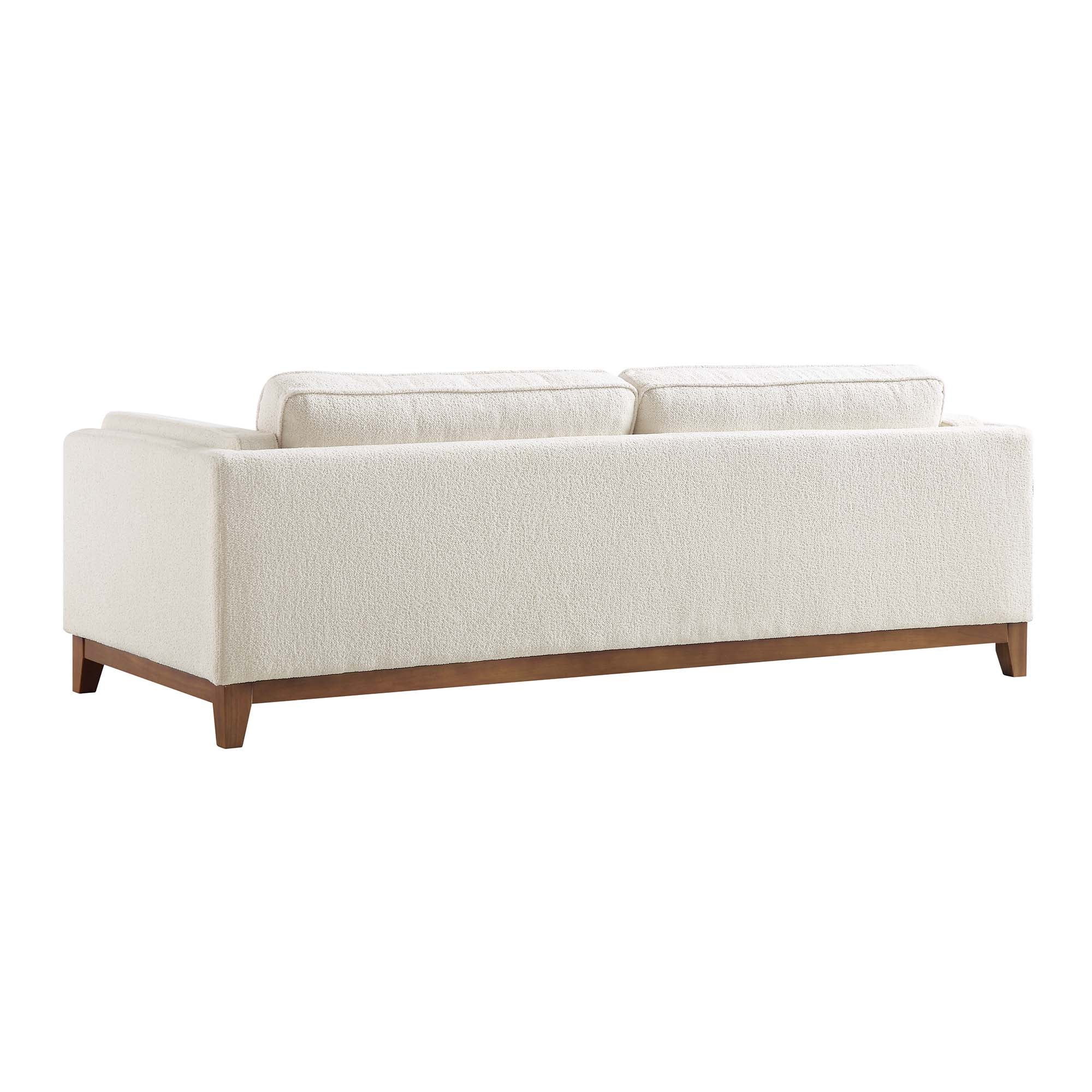 Dipley Beige Boucle Fabric Sofa, 3-Seater