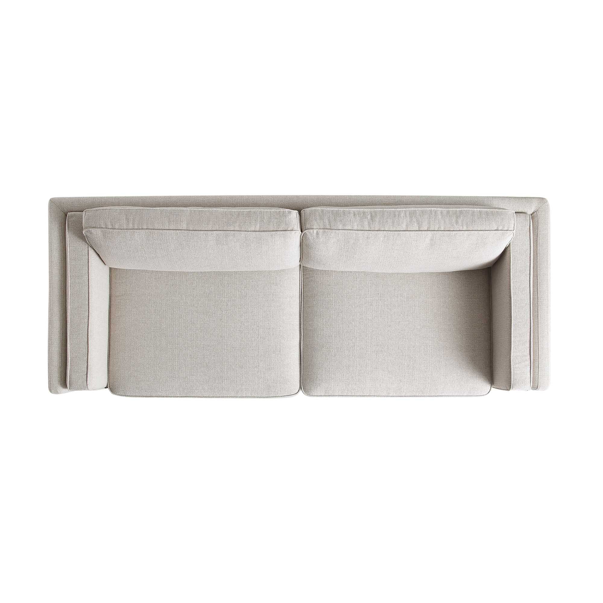 Dipley Oatmeal Fabric Sofa, 3-Seater