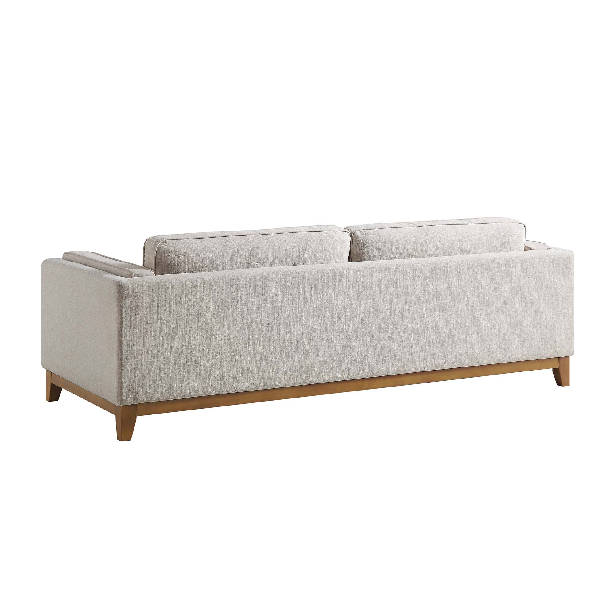 Dipley Oatmeal Fabric Sofa, 3-Seater