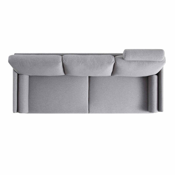 Timber Grey Marl Fabric Sofa, 3-Seater