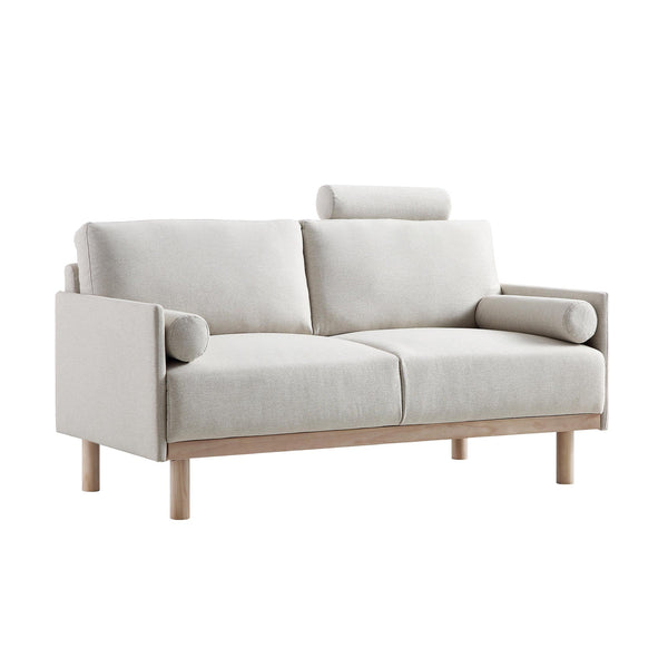 Timber Oatmeal Fabric Sofa, 2-Seater