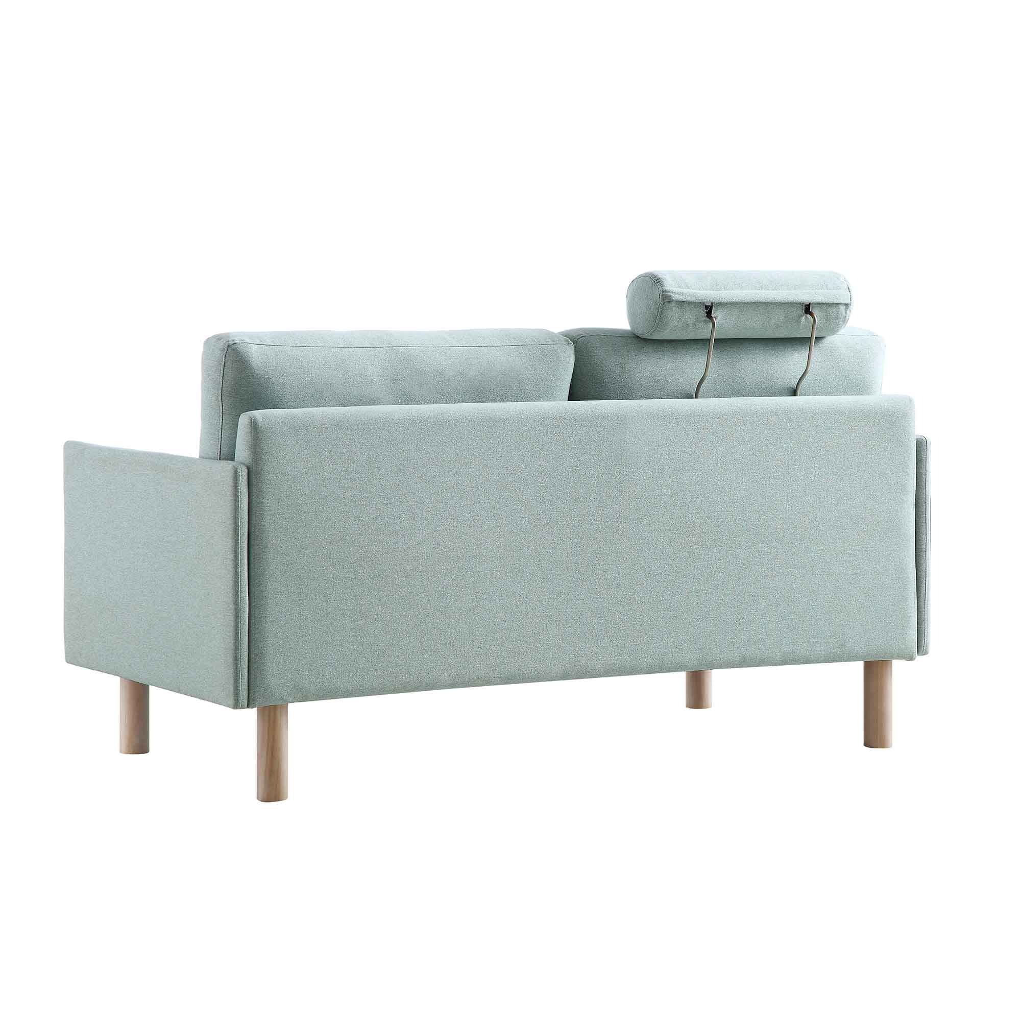 Timber Sage Green Fabric Sofa, 2-Seater