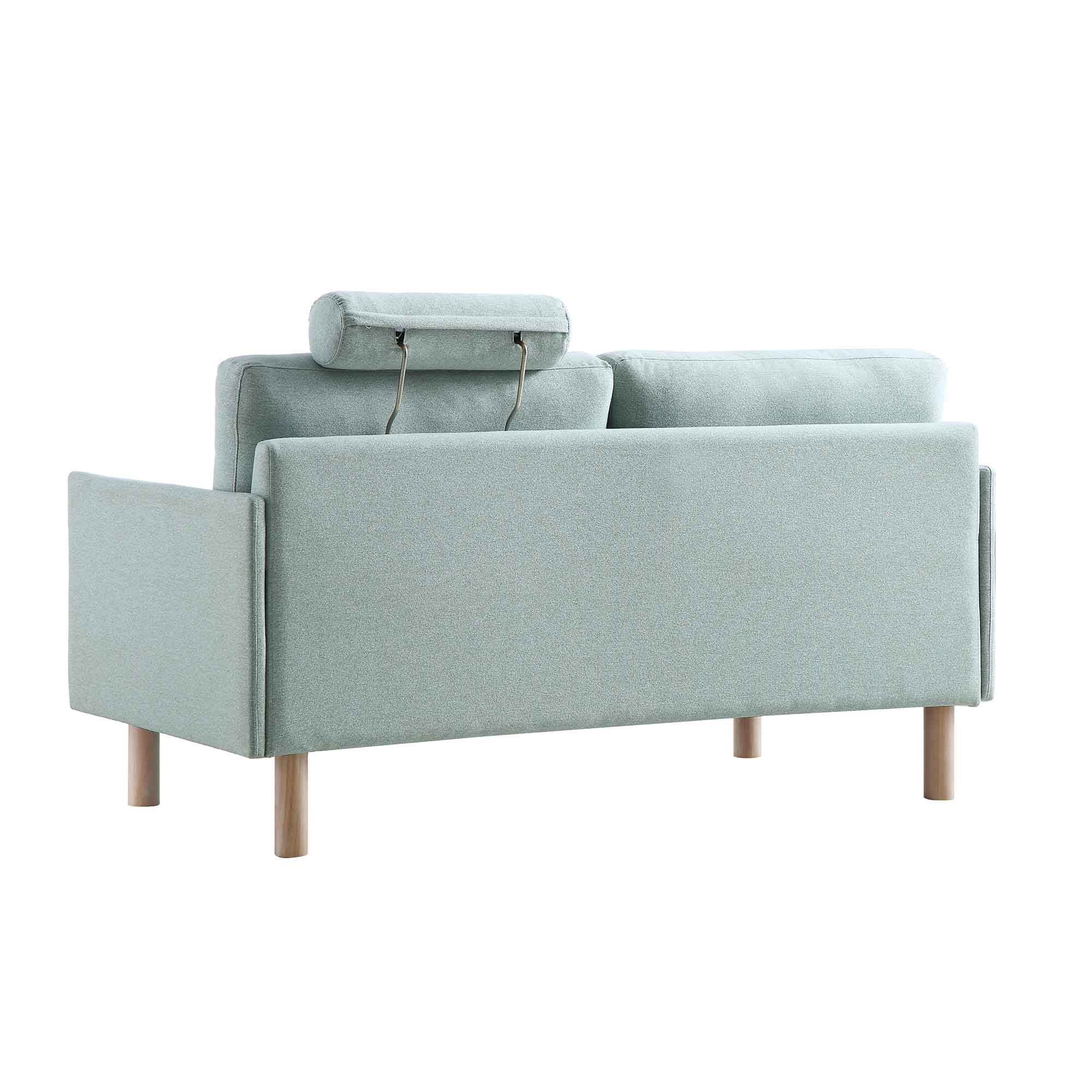 Timber Sage Green Fabric Sofa, 2-Seater