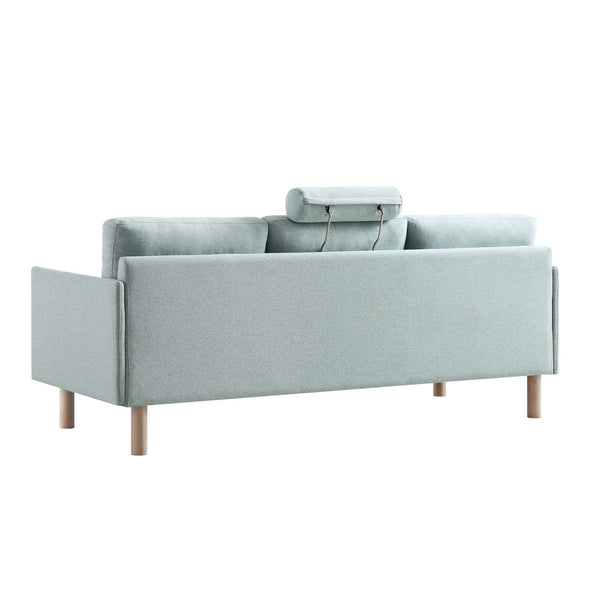 Timber Sage Green Fabric Sofa, 3-Seater