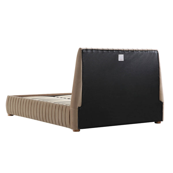 Helia Pleated Ottoman Storage Bed, Taupe Velvet